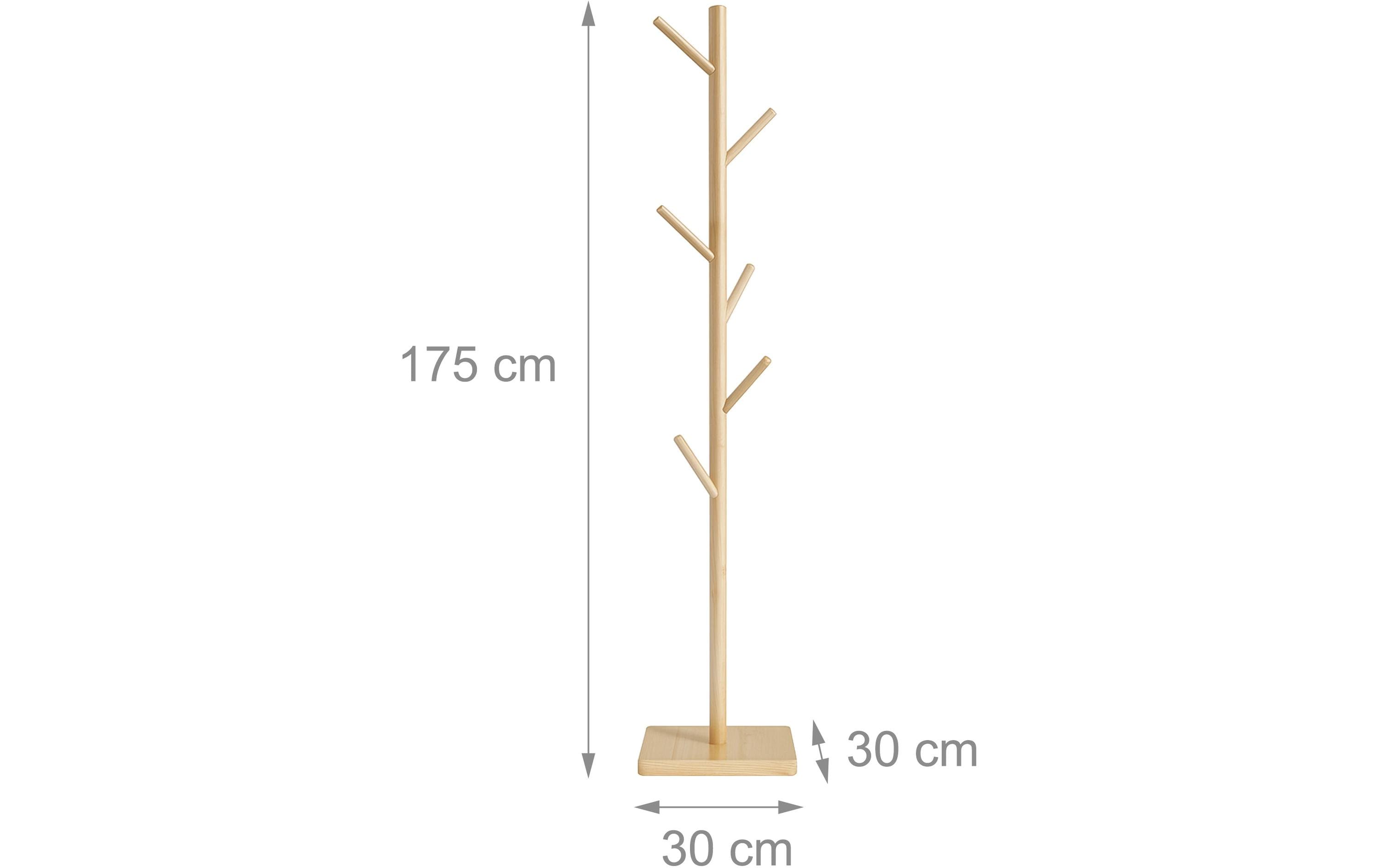 relaxdays Garderobenständer Bambus Hellbraun