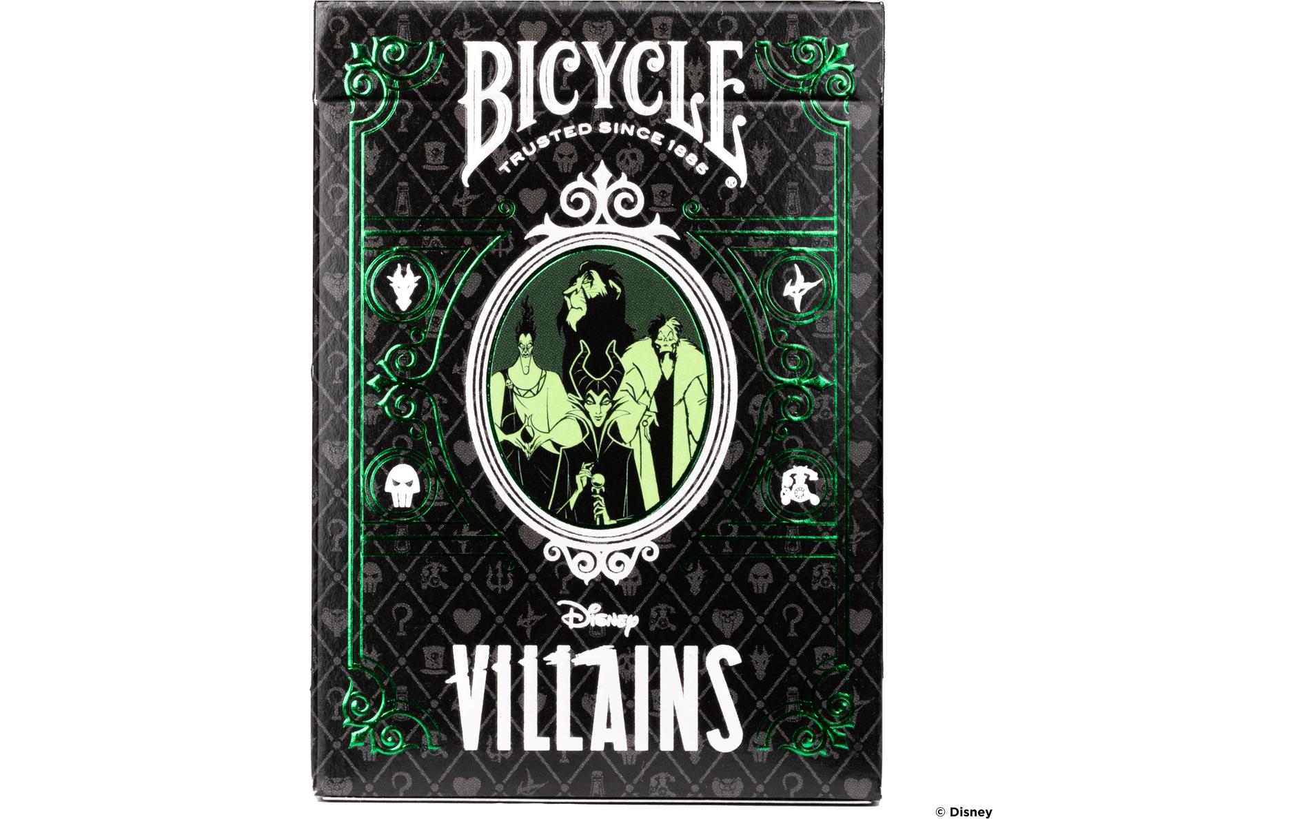Bicycle Poker Disney 100 - Green / Purple Villain assortiert