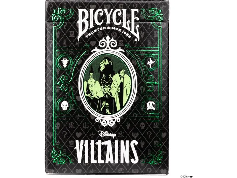 Bicycle Poker Disney 100 - Green / Purple Villain assortiert Bicycle Poker Disney 100 - Green / Purple Villain assortiert