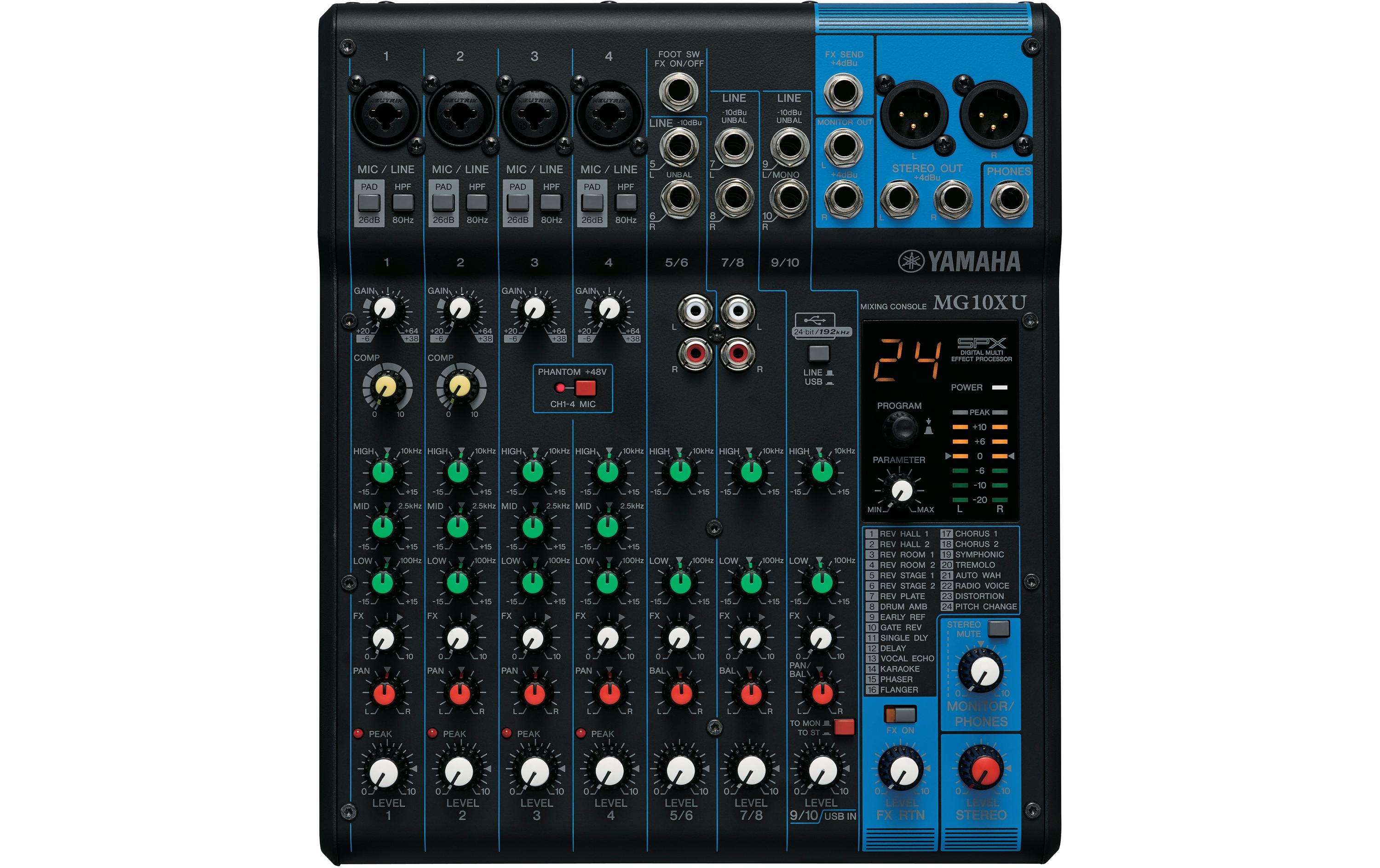Yamaha Mischpult MG10XU - 10-Kanal, analog Yamaha Mischpult MG10XU - 10-Kanal, analog