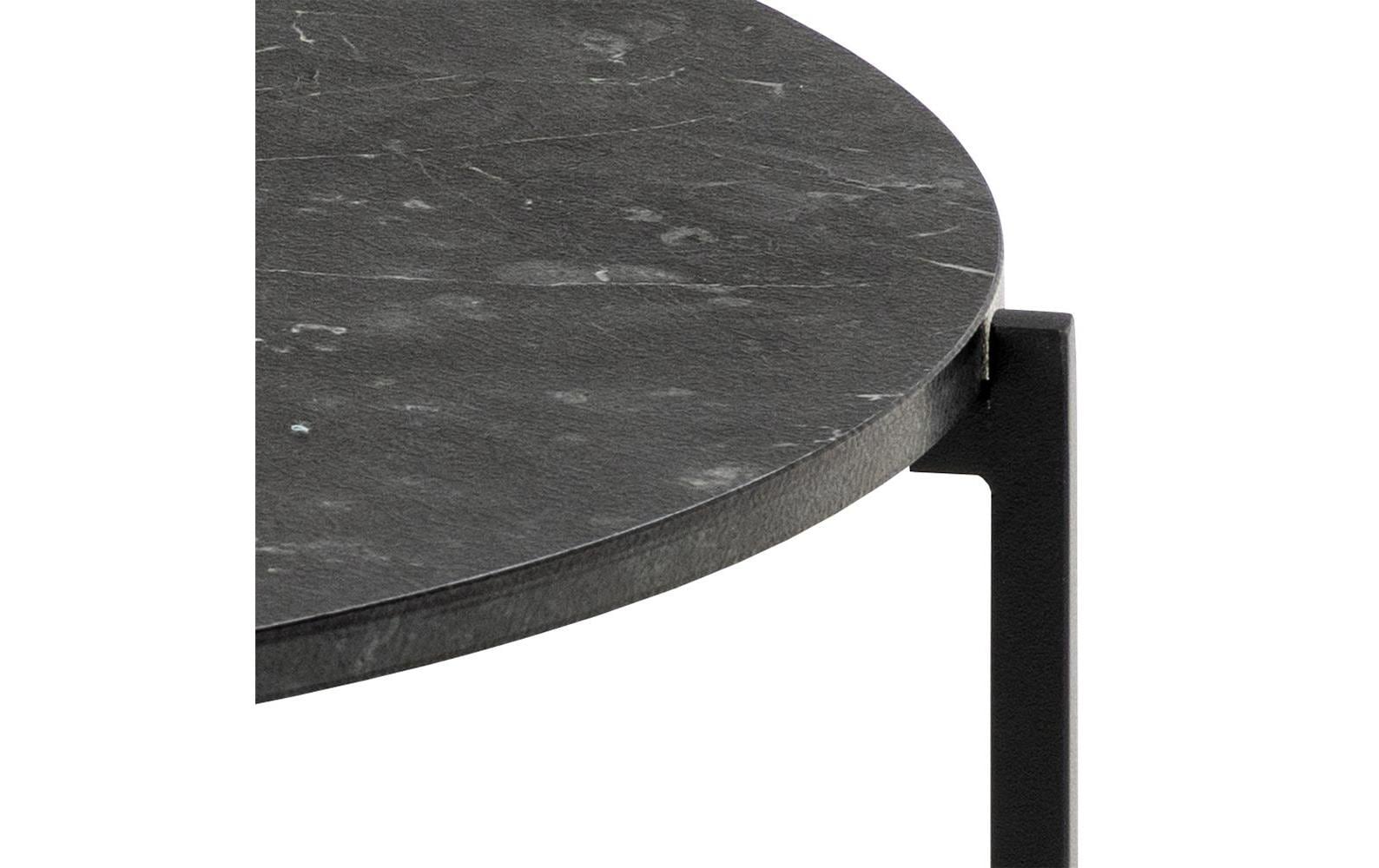 AC Design Couchtisch Lamoine Schwarz, Ø 70 x 42 cm