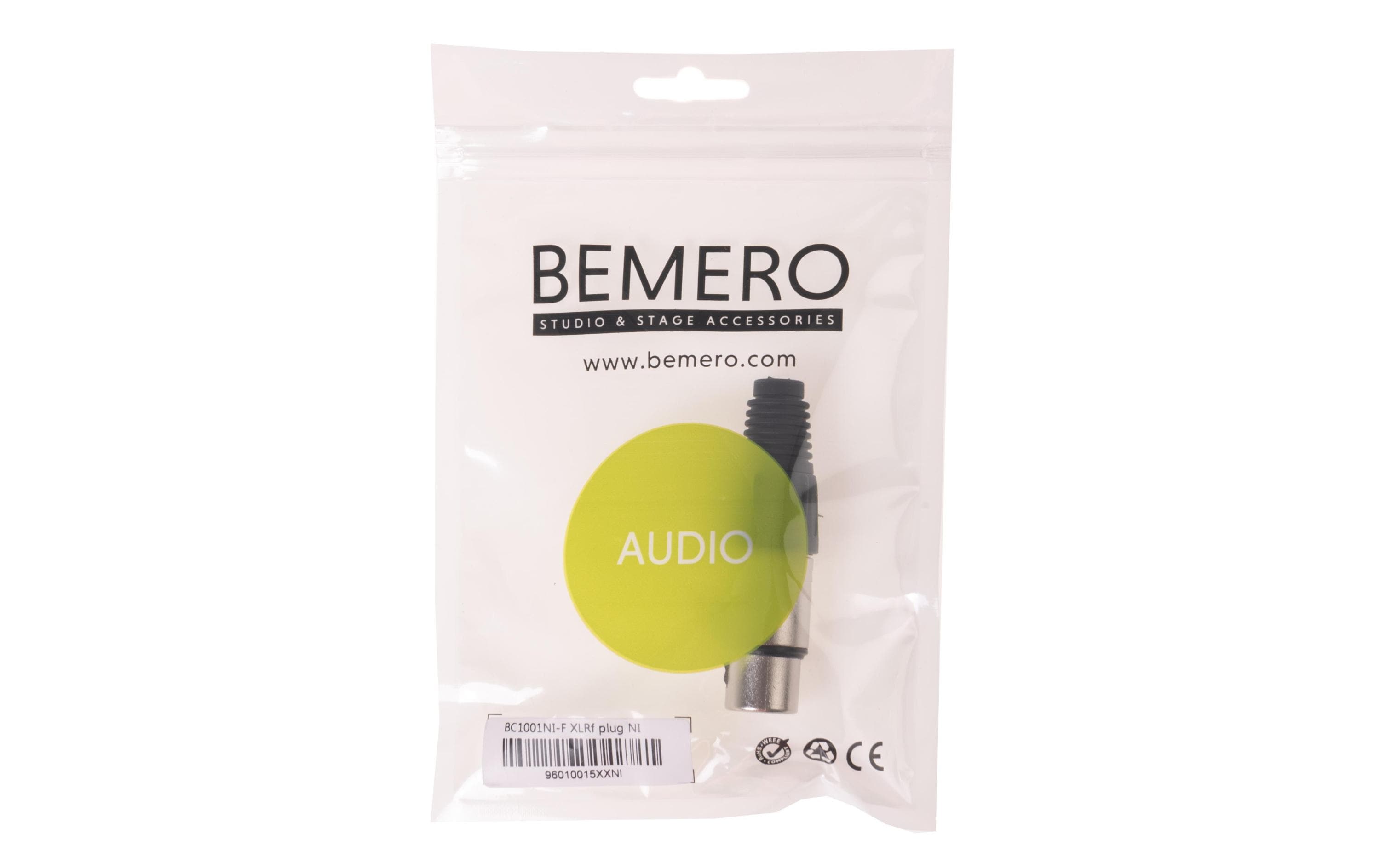 Bemero Stecker BC1001NI-F 3-Pol XLRf female Stecker Nickel