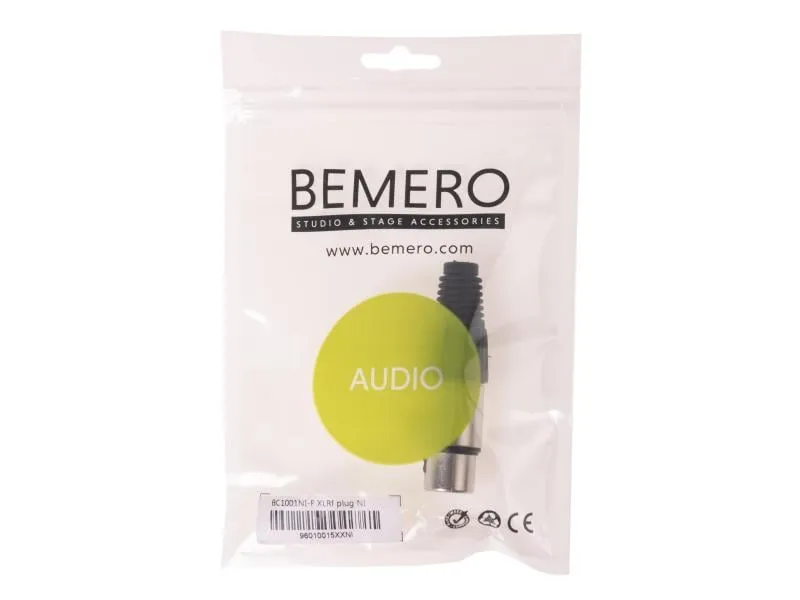 Bemero Stecker BC1001NI-F 3-Pol XLRf female Stecker Nickel