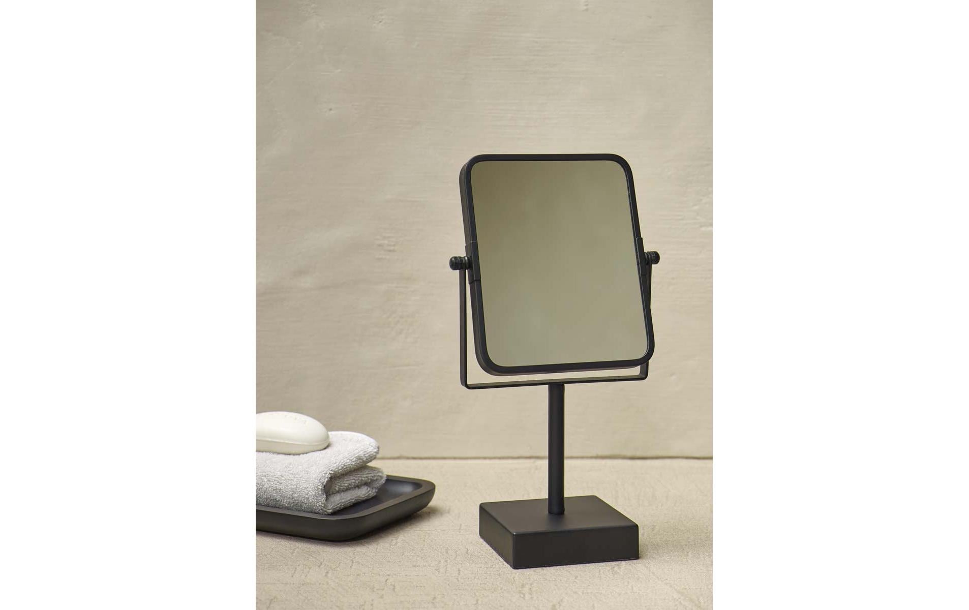 Aquanova Kosmetikspiegel Dax Schwarz matt