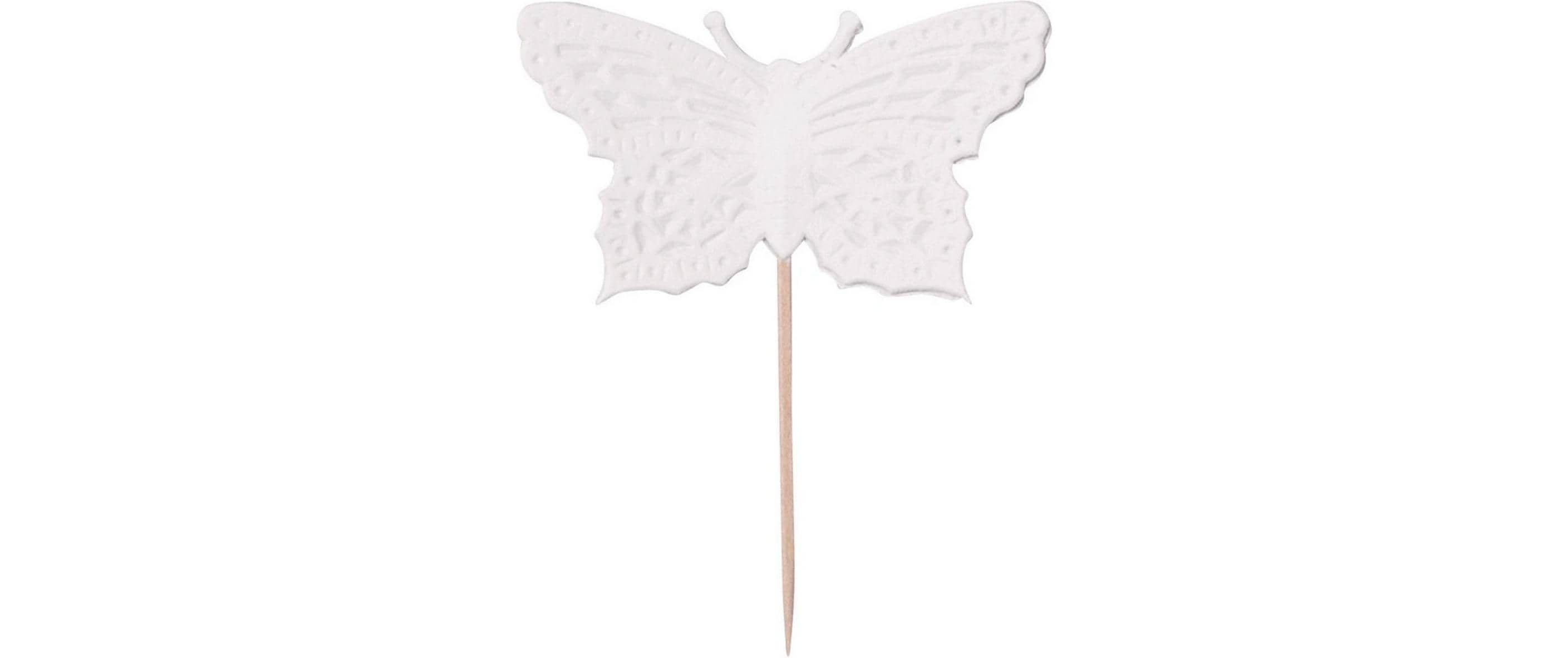 Demmler Deko Picker Schmetterlinge 8 Stück, Weiss