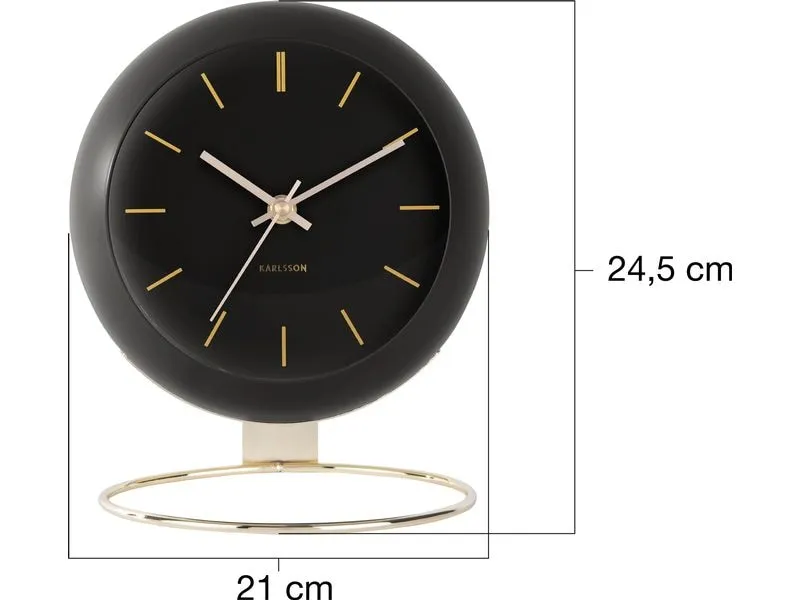 KARLSSON Tischuhr Globe 25 cm, Schwarz KARLSSON Tischuhr Globe 25 cm, Schwarz