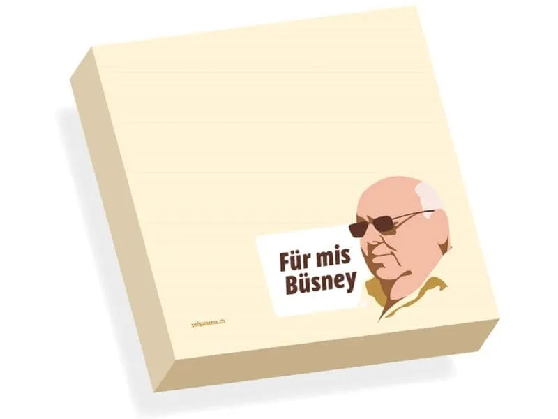 Swissmeme Haftnotizen Büsney, 7 x 7 cm, 50 Blätter Swissmeme Haftnotizen Büsney, 7 x 7 cm, 50 Blätter