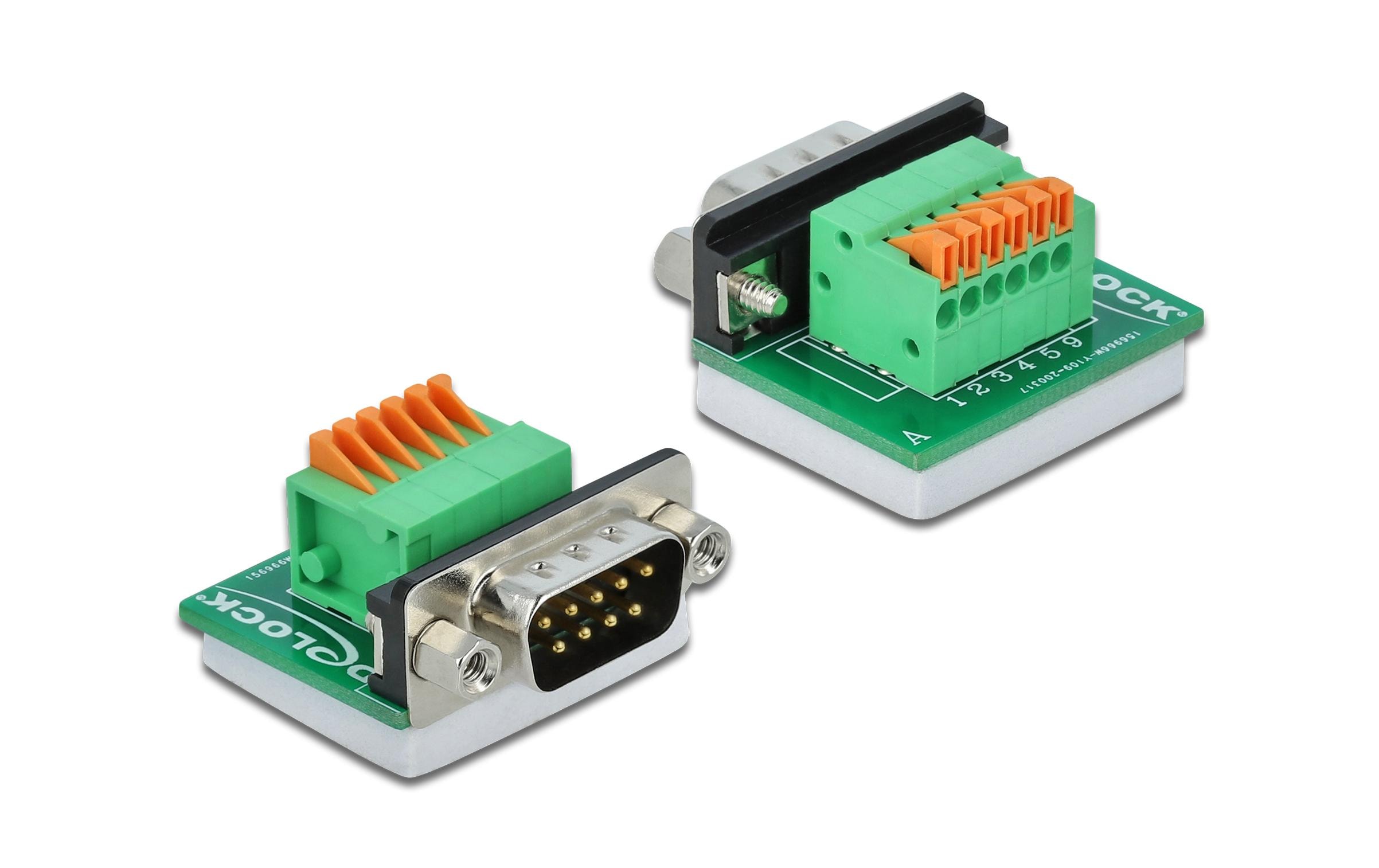 Delock Adapter Terminalblock RS232 DB9 Stecker horizontal 0 m Delock Adapter Terminalblock RS232 DB9 Stecker horizontal 0 m