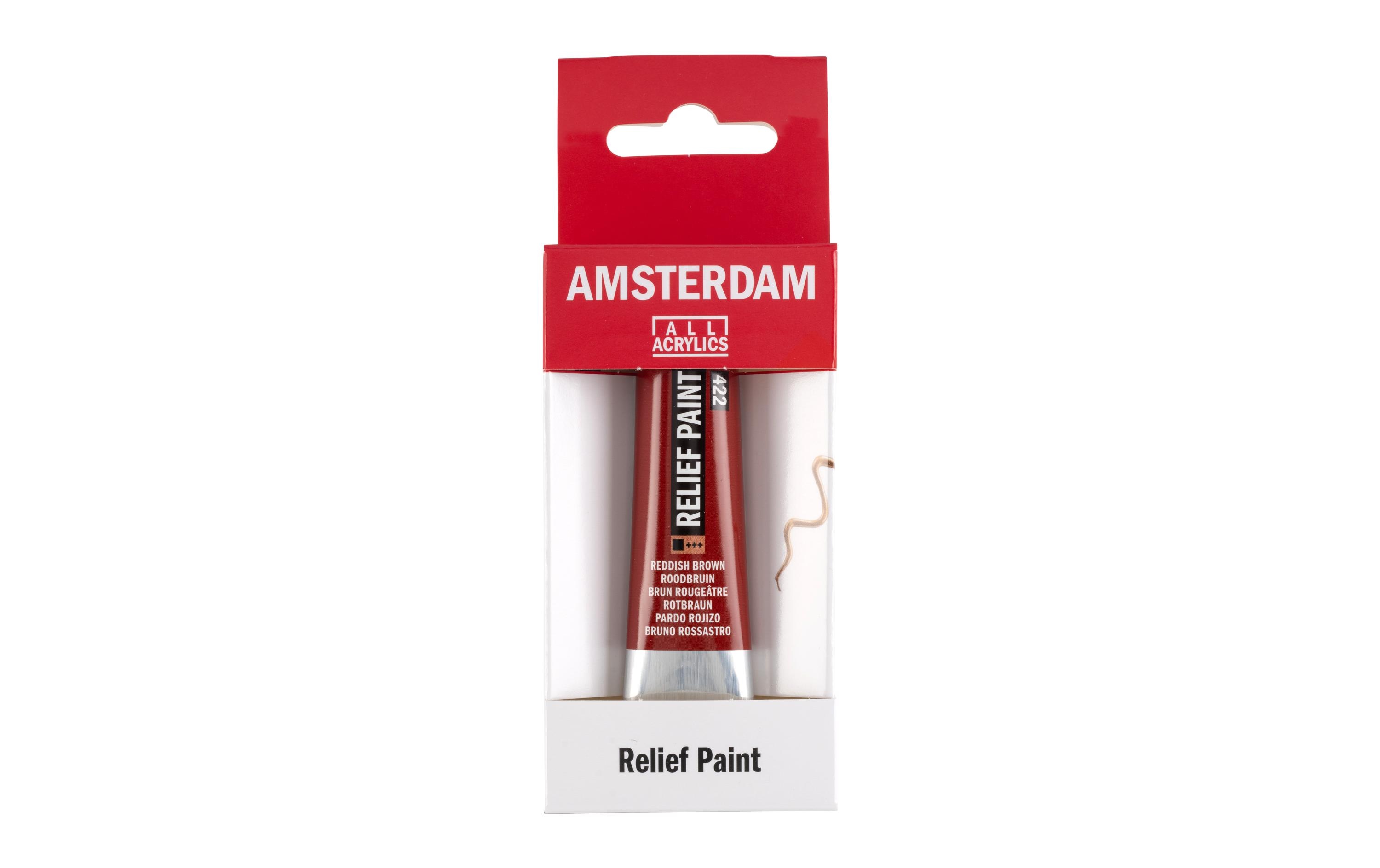 Amsterdam Acrylfarbe Reliefpaint 422 Rotbraun deckend, 20 ml Amsterdam Acrylfarbe Reliefpaint 422 Rotbraun deckend, 20 ml