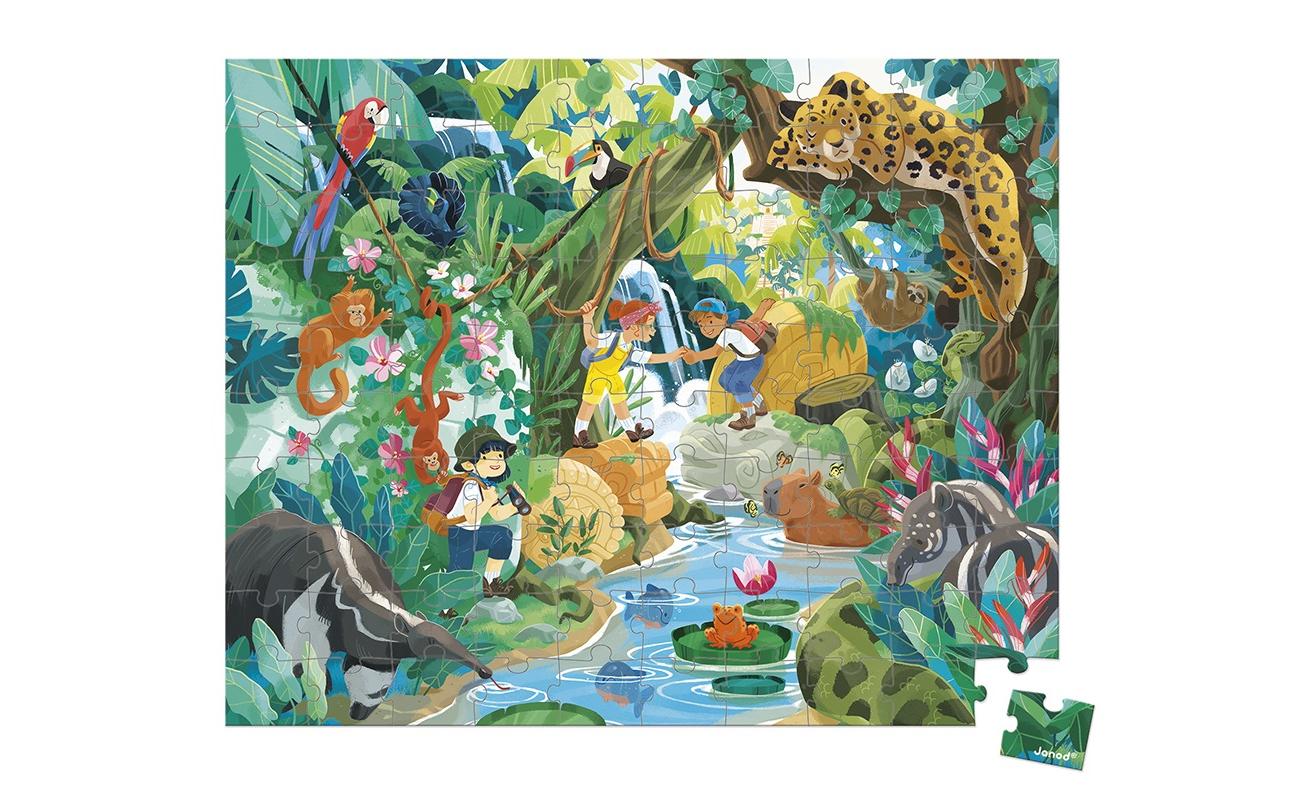 Janod Puzzle Urwald-Abenteuer Inca 100 Teile