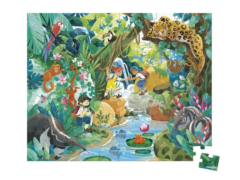 Janod Puzzle Urwald-Abenteuer Inca 100 Teile Janod Puzzle Urwald-Abenteuer Inca 100 Teile