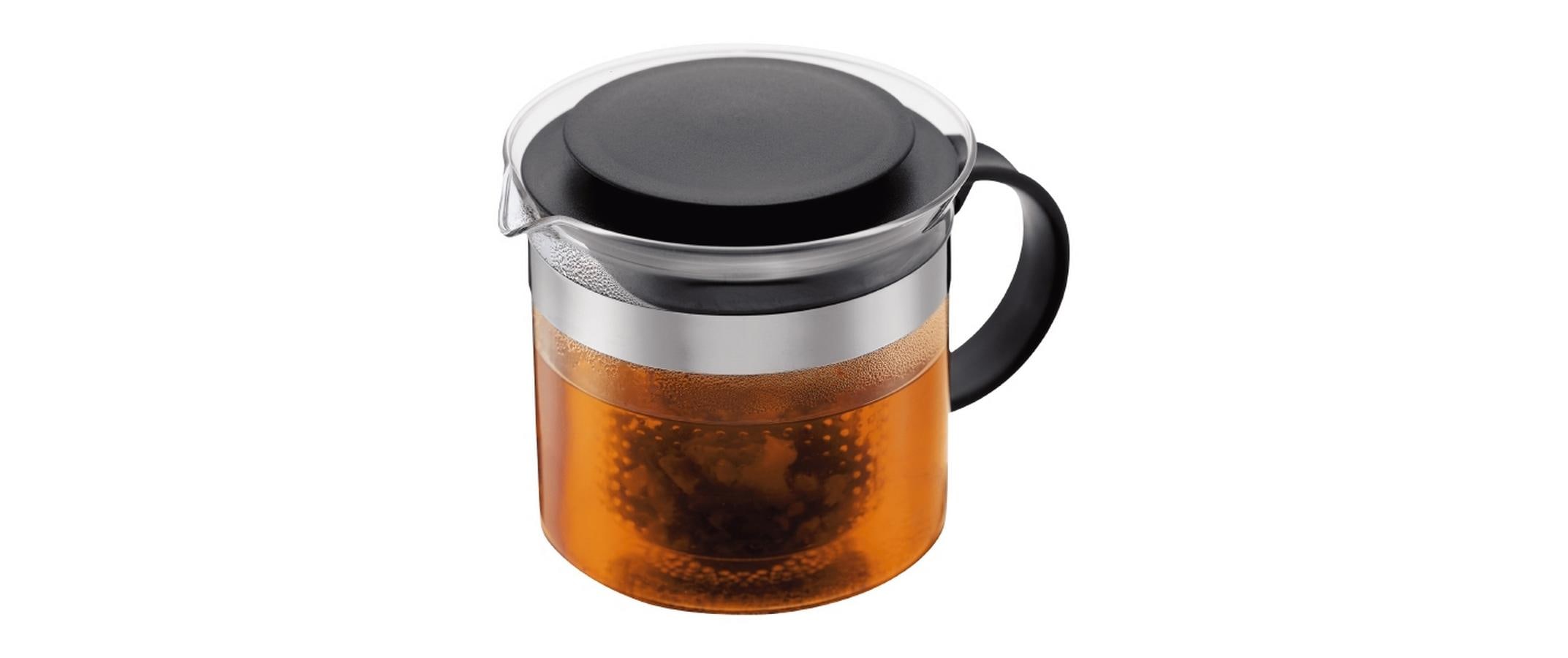 Bodum Teebereiter Bistro Nouveau Schwarz, 1.5 l