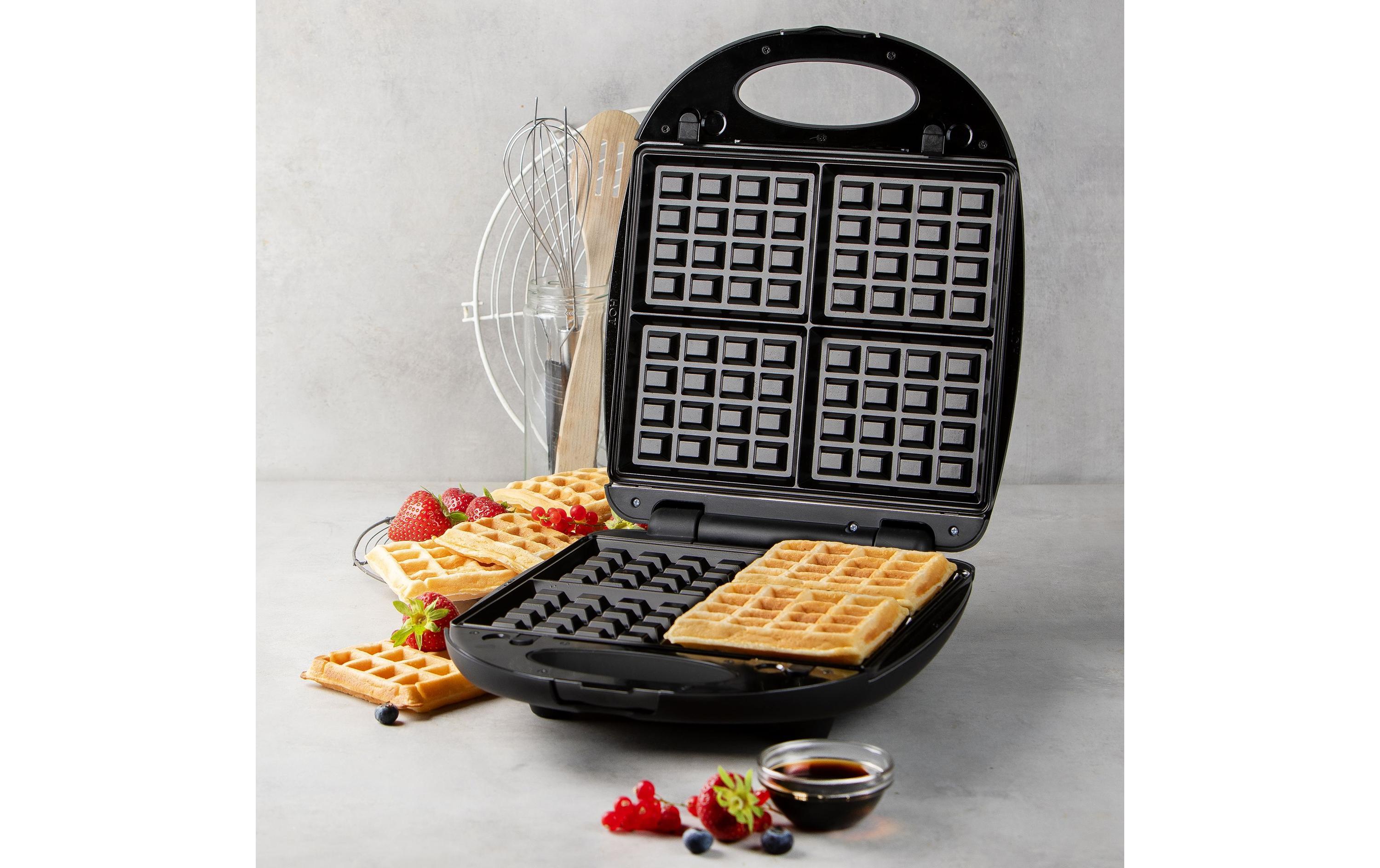 Domo Sandwichmaker und Waffeleisen Schwarz
