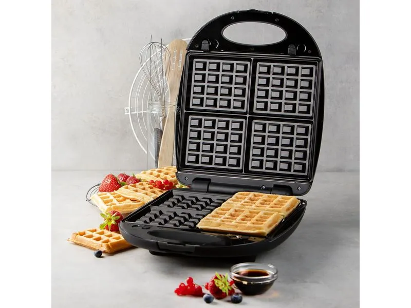 Domo Sandwichmaker und Waffeleisen Schwarz Domo Sandwichmaker und Waffeleisen Schwarz