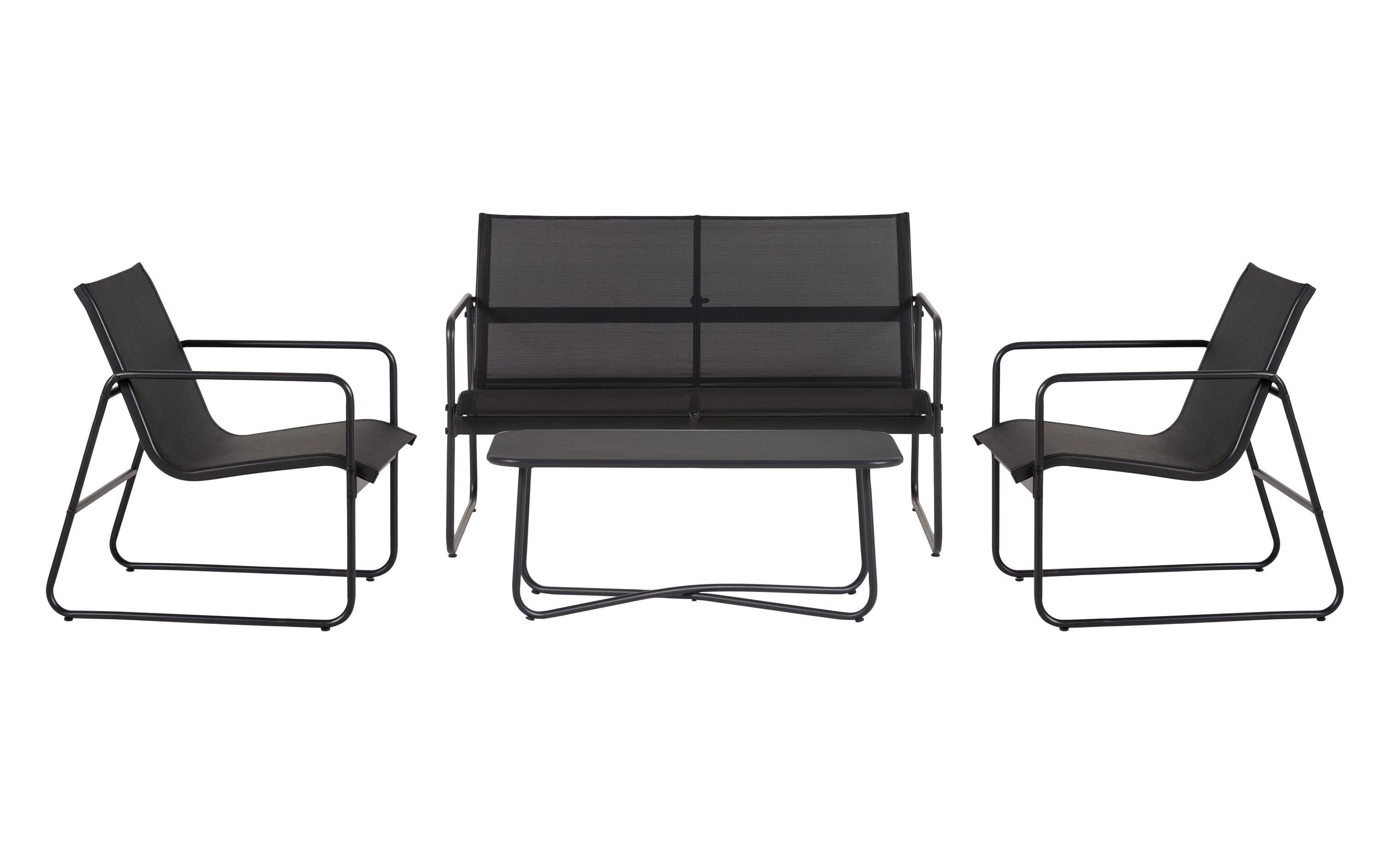 Schou Loungeset Theodor, Set 4-teilig, Schwarz