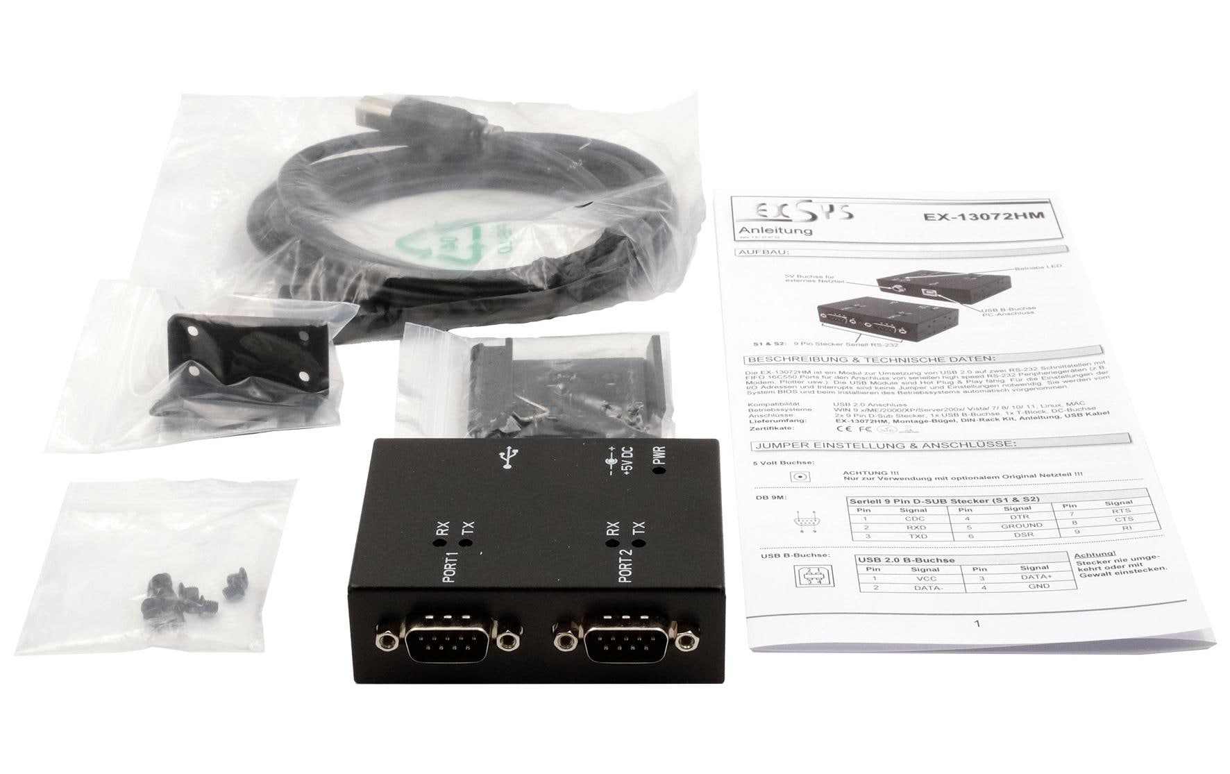 Exsys Schnittstellenkonverter EX-13072HM