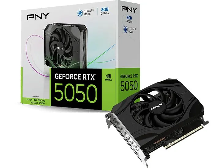 PNY GeForce RTX 5050 8 GB GDDR6 Single Fan DLSS 4