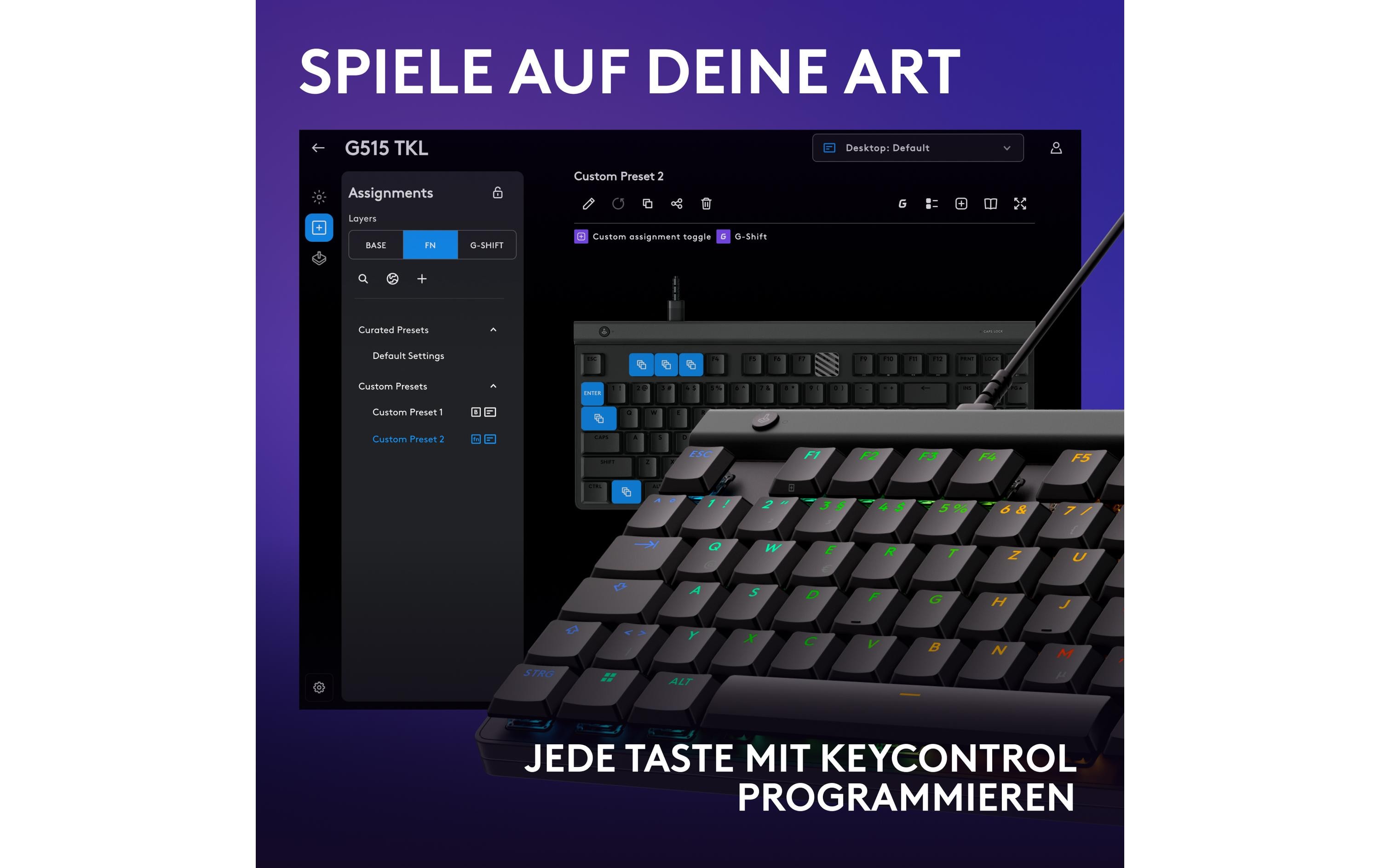 Logitech Gaming-Tastatur G515 TKL