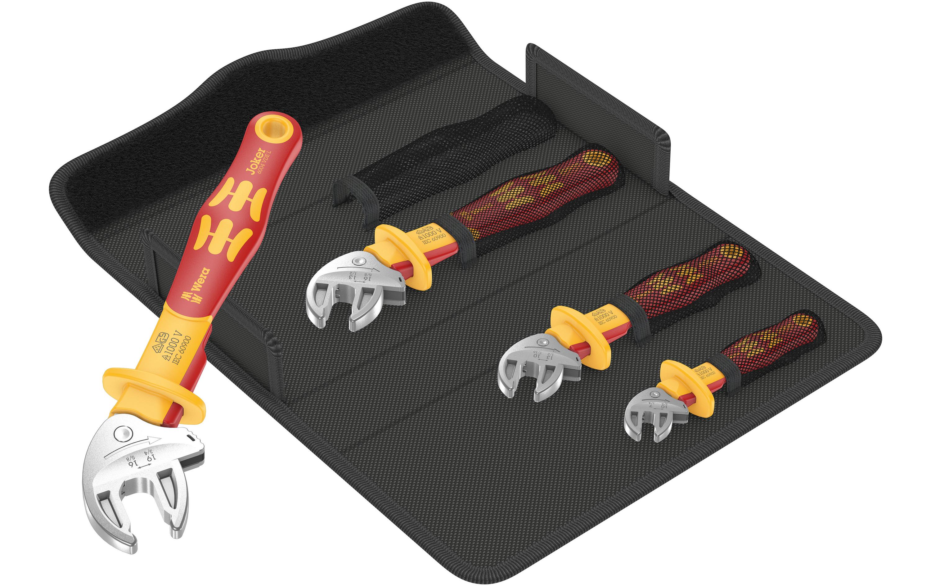 Wera Maulschlüssel 6004 Joker VDE 4 Set, Selbstjustierend, 4-tlg Wera Maulschlüssel 6004 Joker VDE 4 Set, Selbstjustierend, 4-tlg