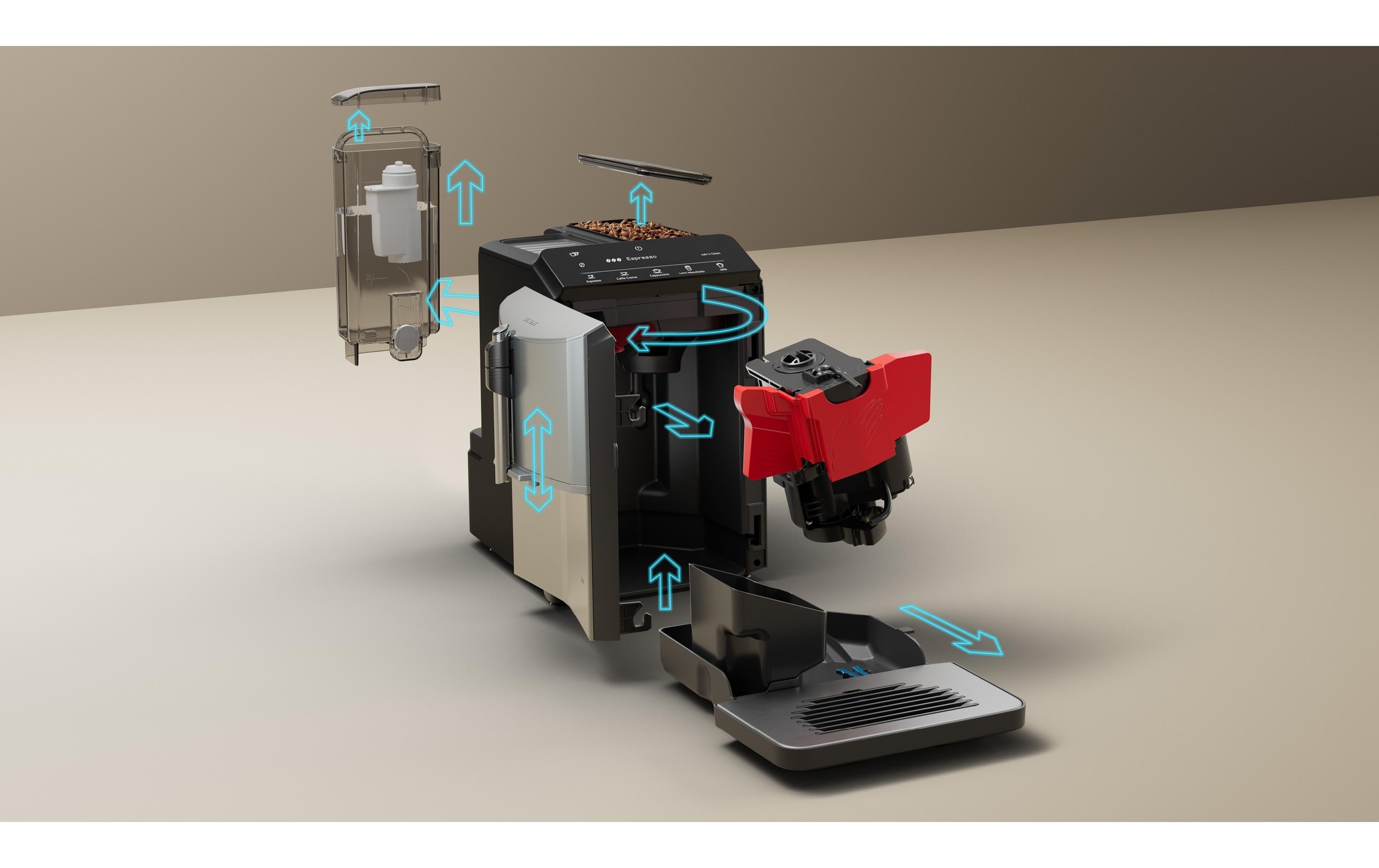 Siemens Kaffeevollautomat EQ300 Inox silver metallic TF303E07