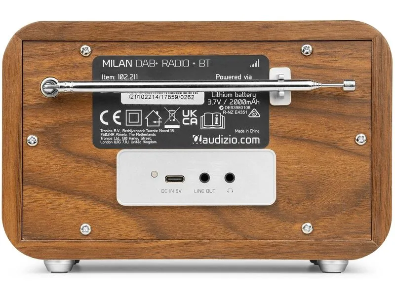 Audizio DAB+ Radio Milan Dunkelbraun/Silber Audizio DAB+ Radio Milan Dunkelbraun/Silber
