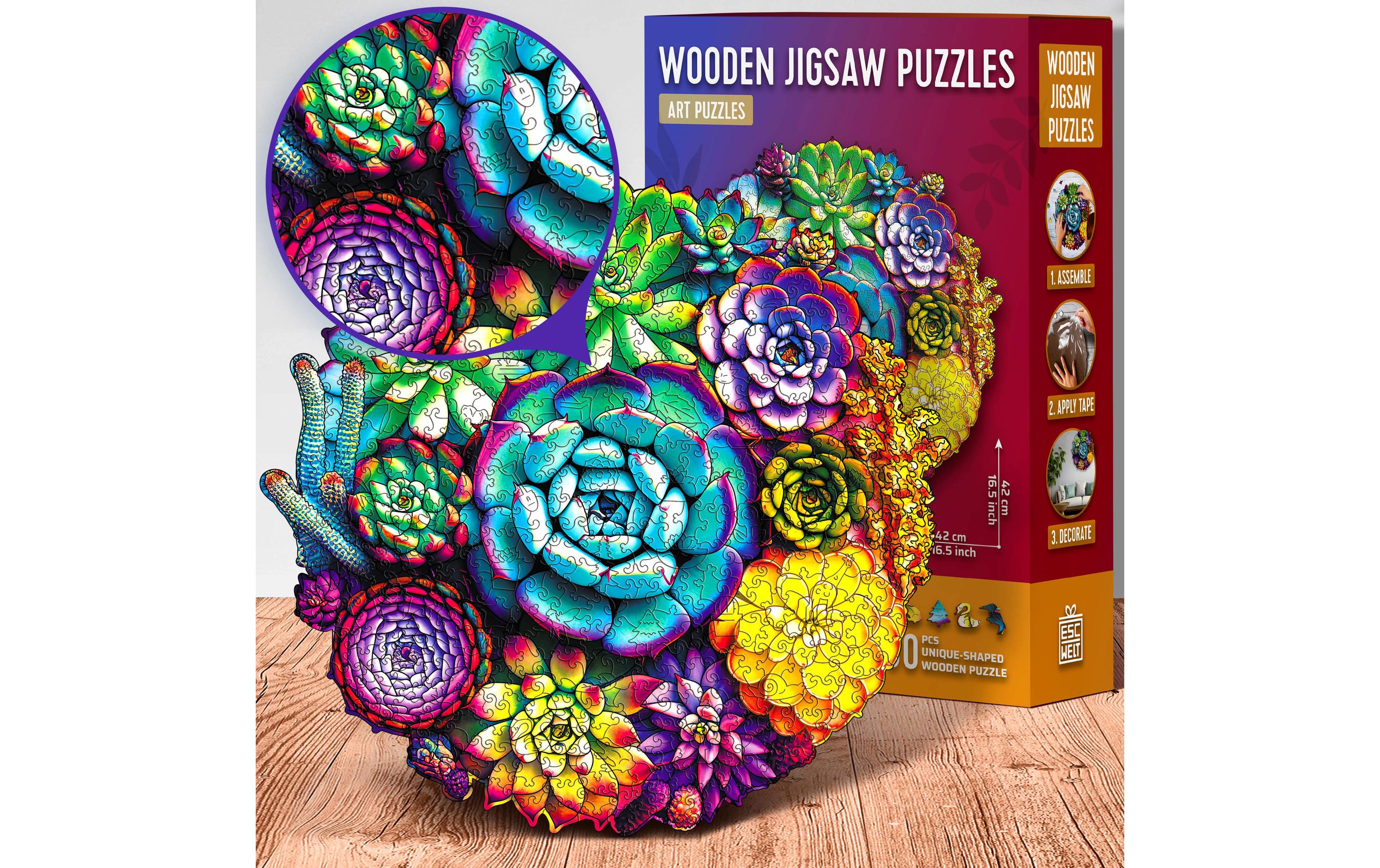 Escape Welt Holz-Puzzle Sukkulenten