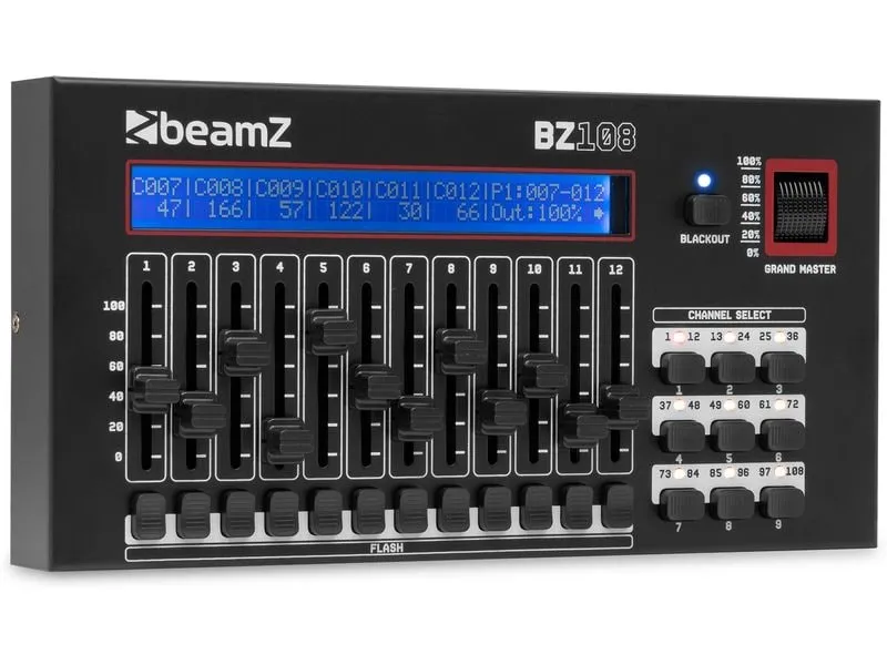 BeamZ BZ108 108 Kanal 12 Fader Schwarz BeamZ BZ108 108 Kanal 12 Fader Schwarz
