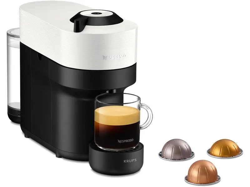 Krups Kaffeemaschine Nespresso Vertuo Pop XN9201 Coconut White