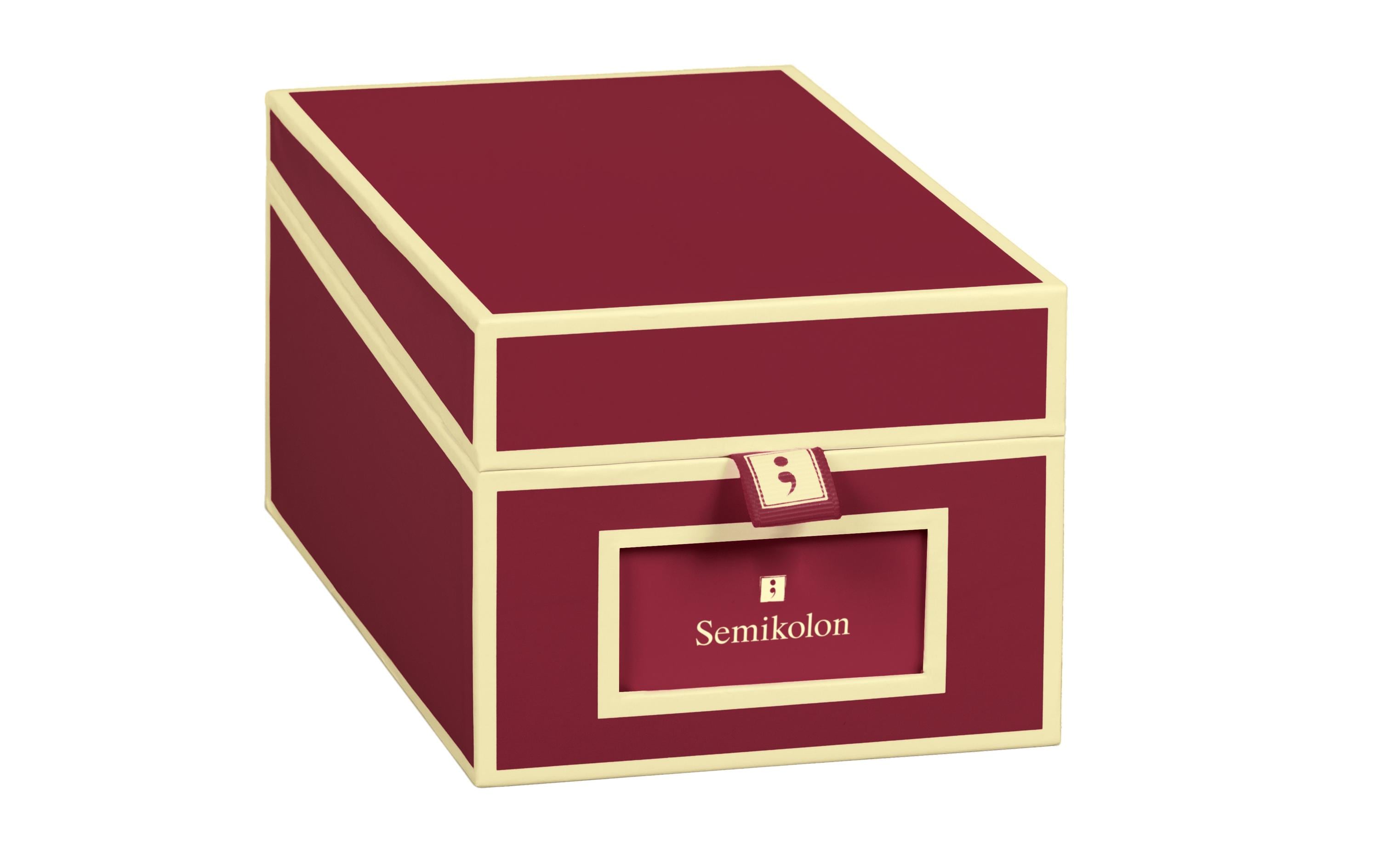 Semikolon Visitenkartenbox Rot Semikolon Visitenkartenbox Rot