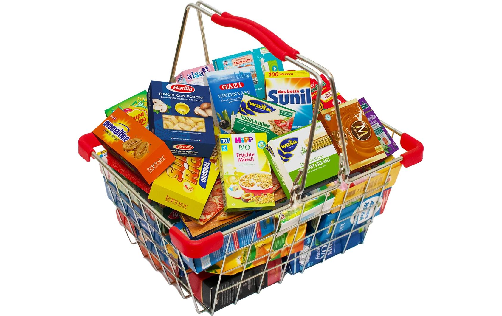 Sombo Spiel-Lebensmittel Metallkorb gefüllt