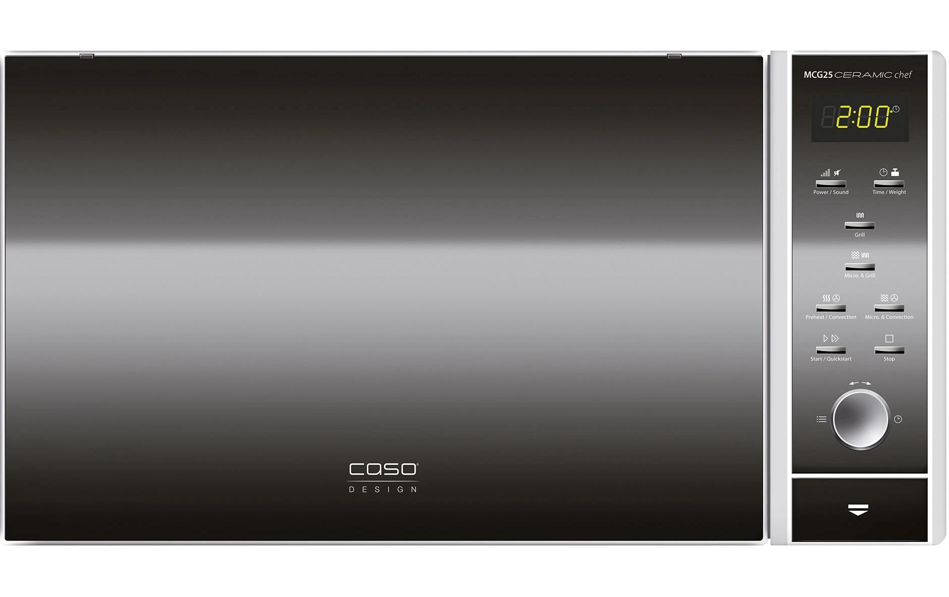 Caso Mikrowelle MCG 25 Ceramic Chef Schwarz Caso Mikrowelle MCG 25 Ceramic Chef Schwarz