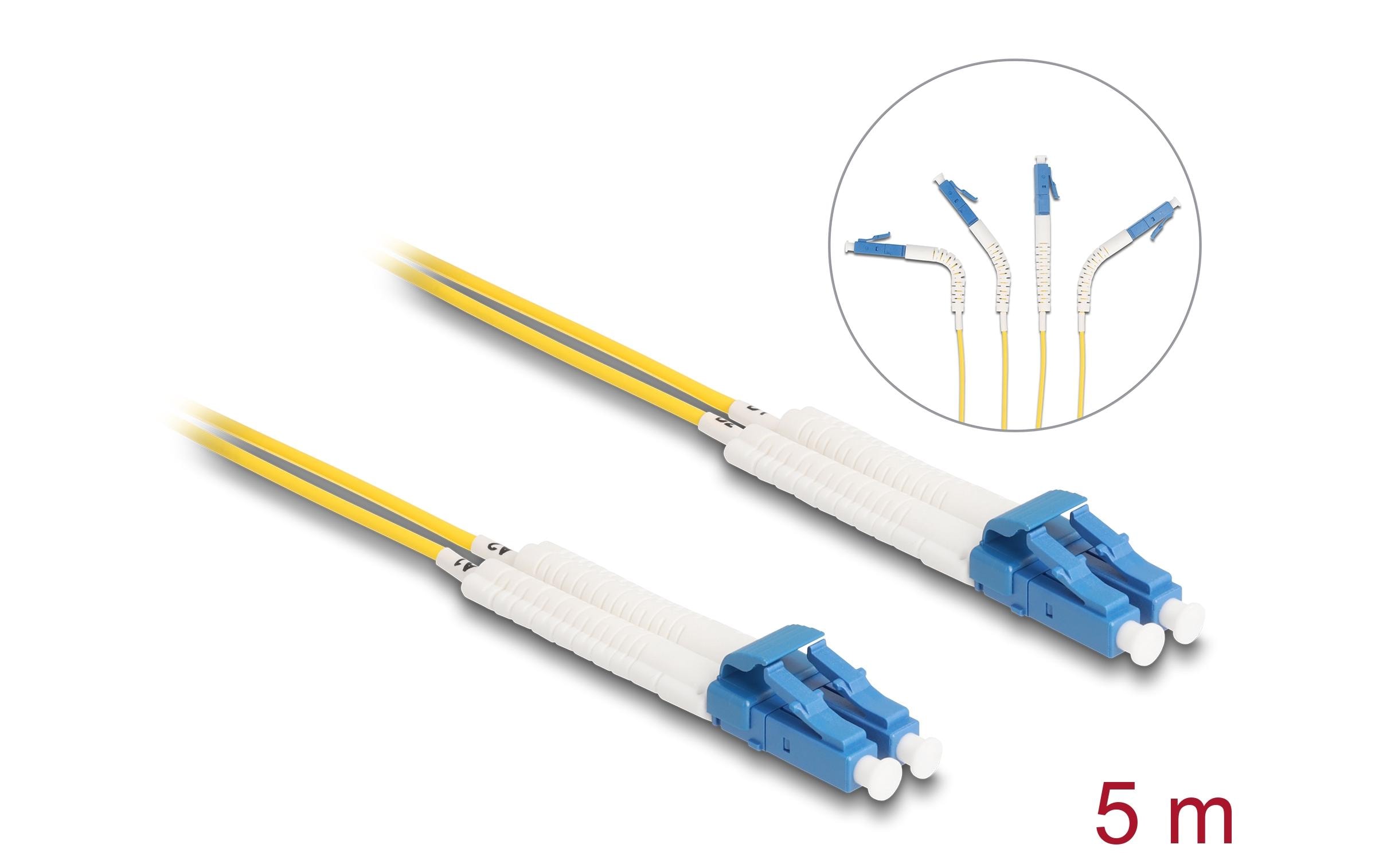 Delock LWL-Patchkabel Singlemode LC – LC, OS2, Duplex, 5 m