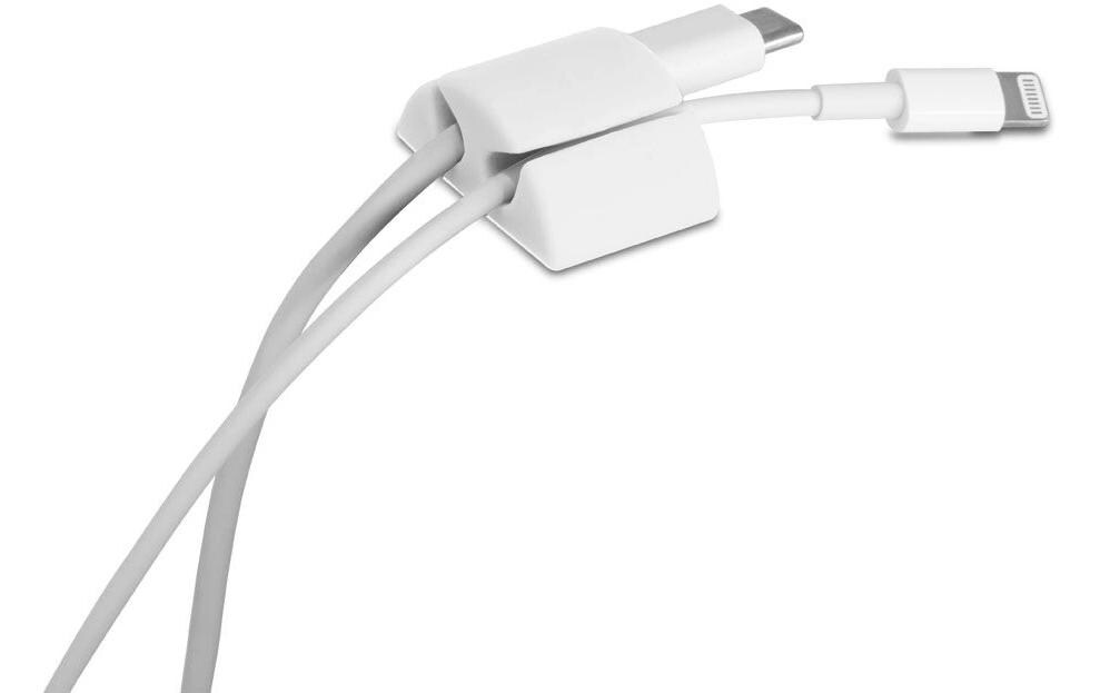 Max Hauri Kabelhalter Double Stop Set 6 x Weiss, 1 Stück