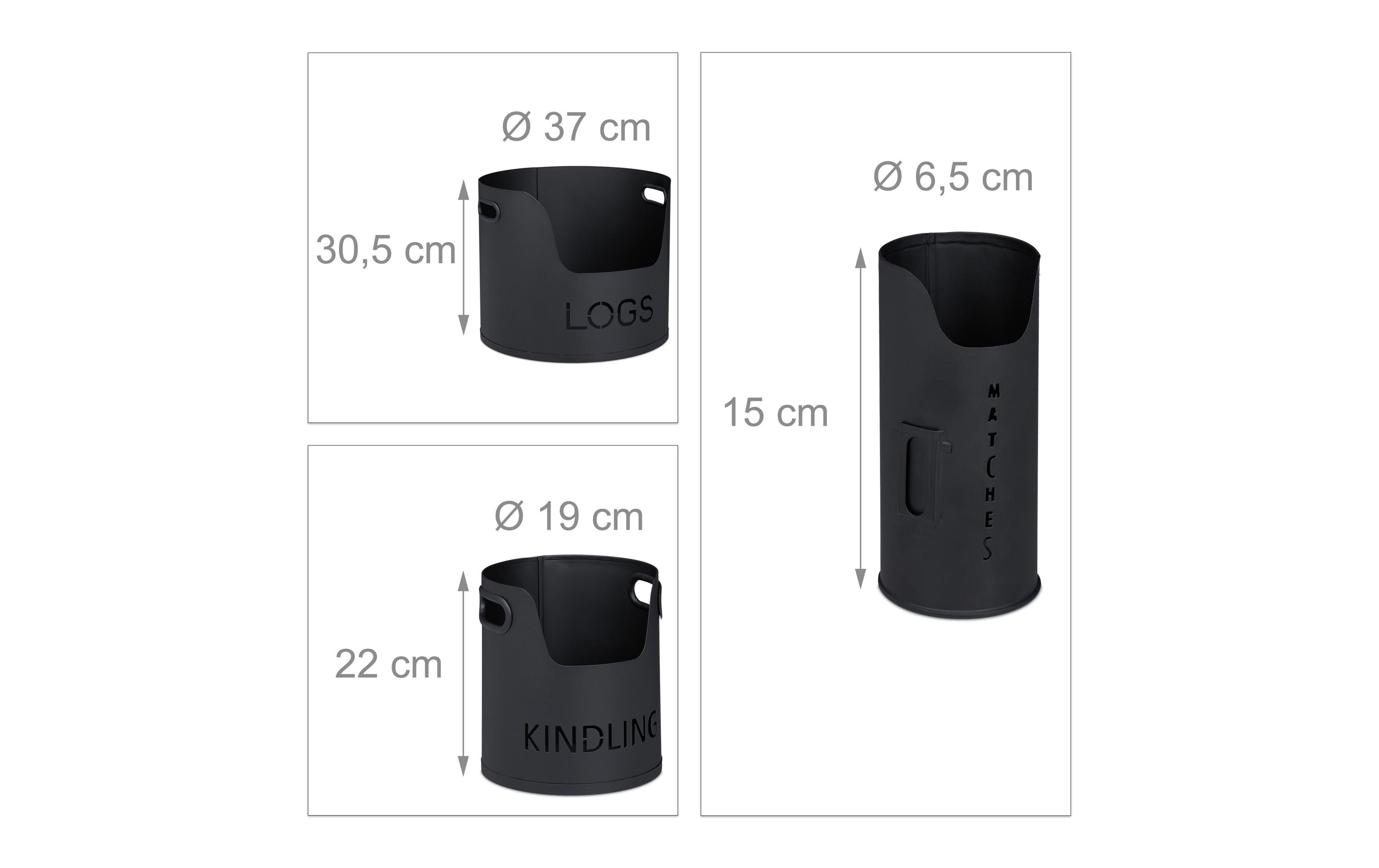 relaxdays Kaminholzkorb