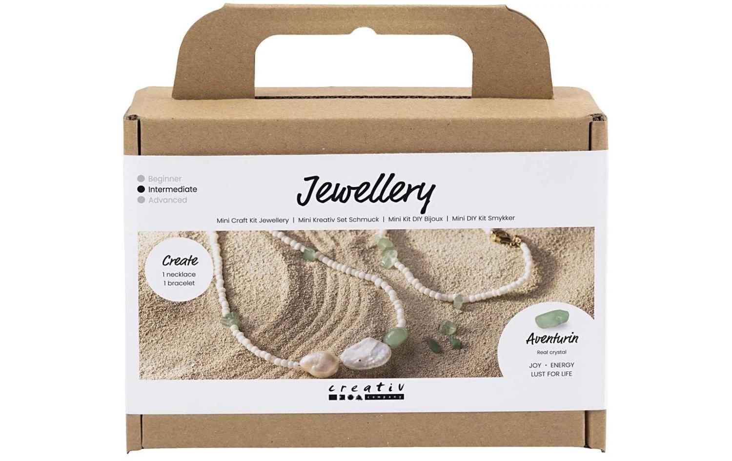 Creativ Company Schmuck Bastelset Halskette und Armband aus Aventurin-Quarz Creativ Company Schmuck Bastelset Halskette und Armband aus Aventurin-Quarz
