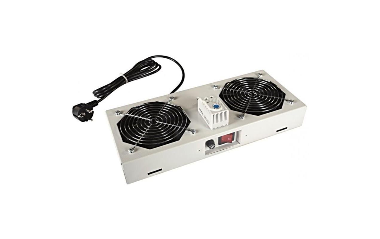 Wirewin Lüftereinheit für WCAB PS3 Serie, 2 Lüfter, Thermostat, Grau