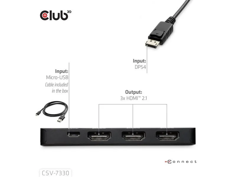 Club 3D Adapter CSV-7330 DisplayPort - HDMI Club 3D Adapter CSV-7330 DisplayPort - HDMI