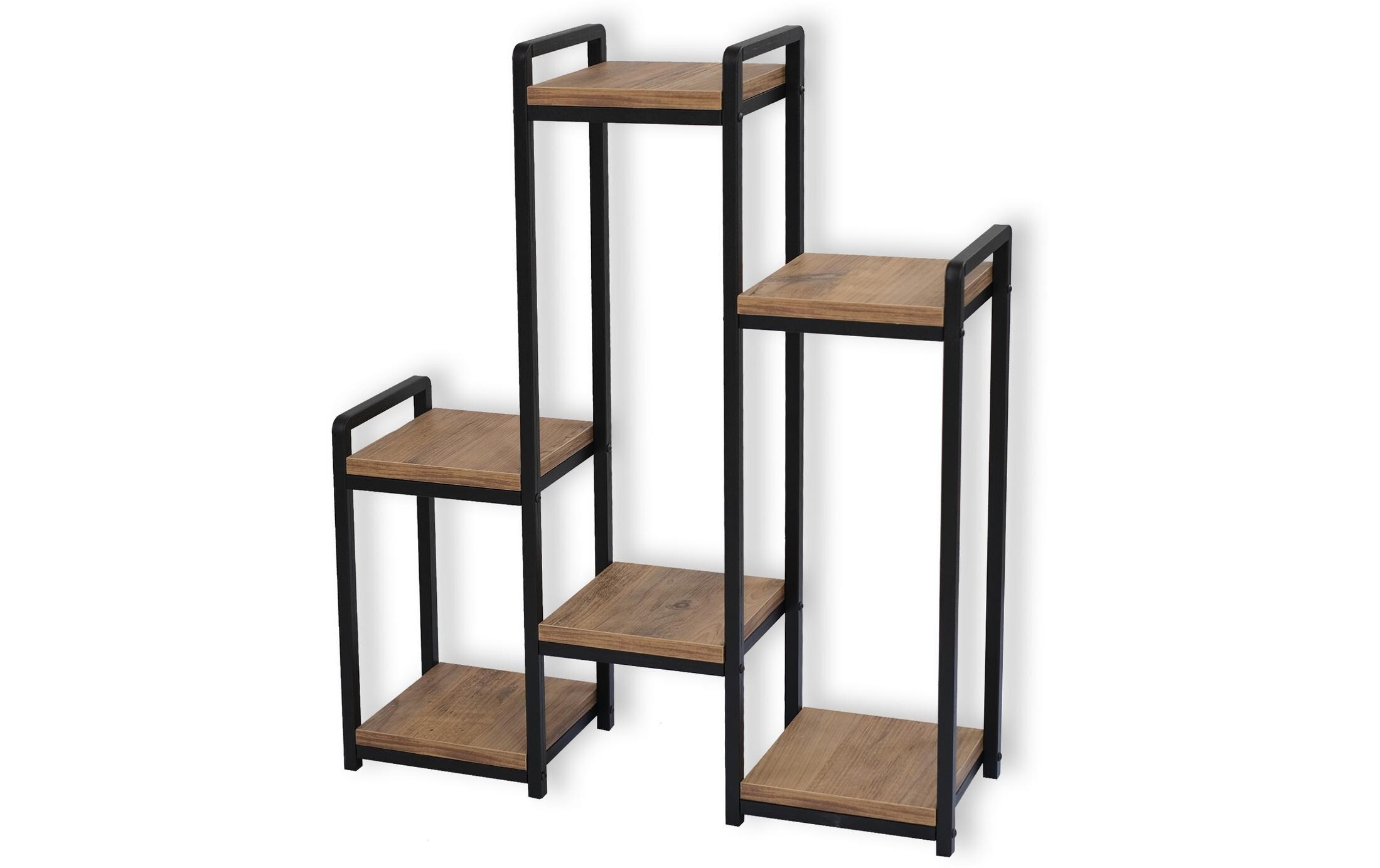 Woody Fashion Pflanzenständer Rosa 77 cm, Schwarz/Braun