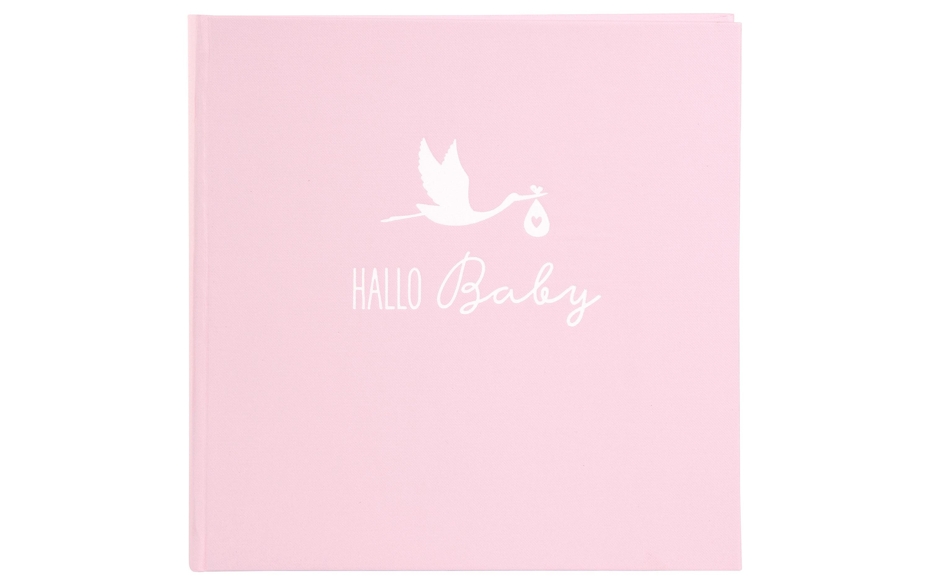 Goldbuch Fotoalbum Storch Hallo Baby Pink