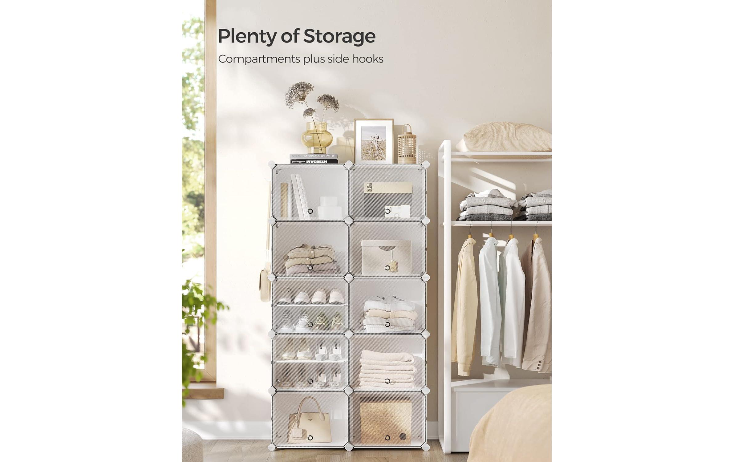 Songmics Schuhregal 82 x 152 cm, Weiss