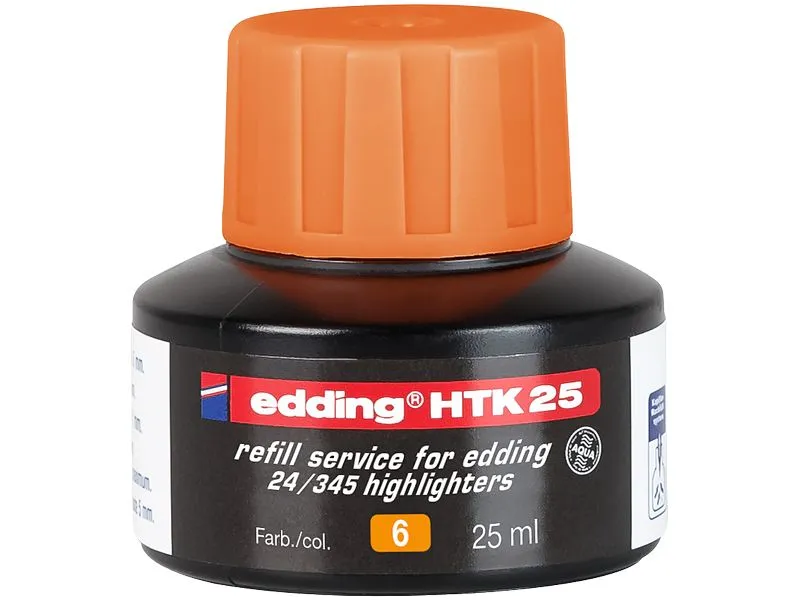 edding Nachfülltinte HTK25 25 ml, Orange edding Nachfülltinte HTK25 25 ml, Orange