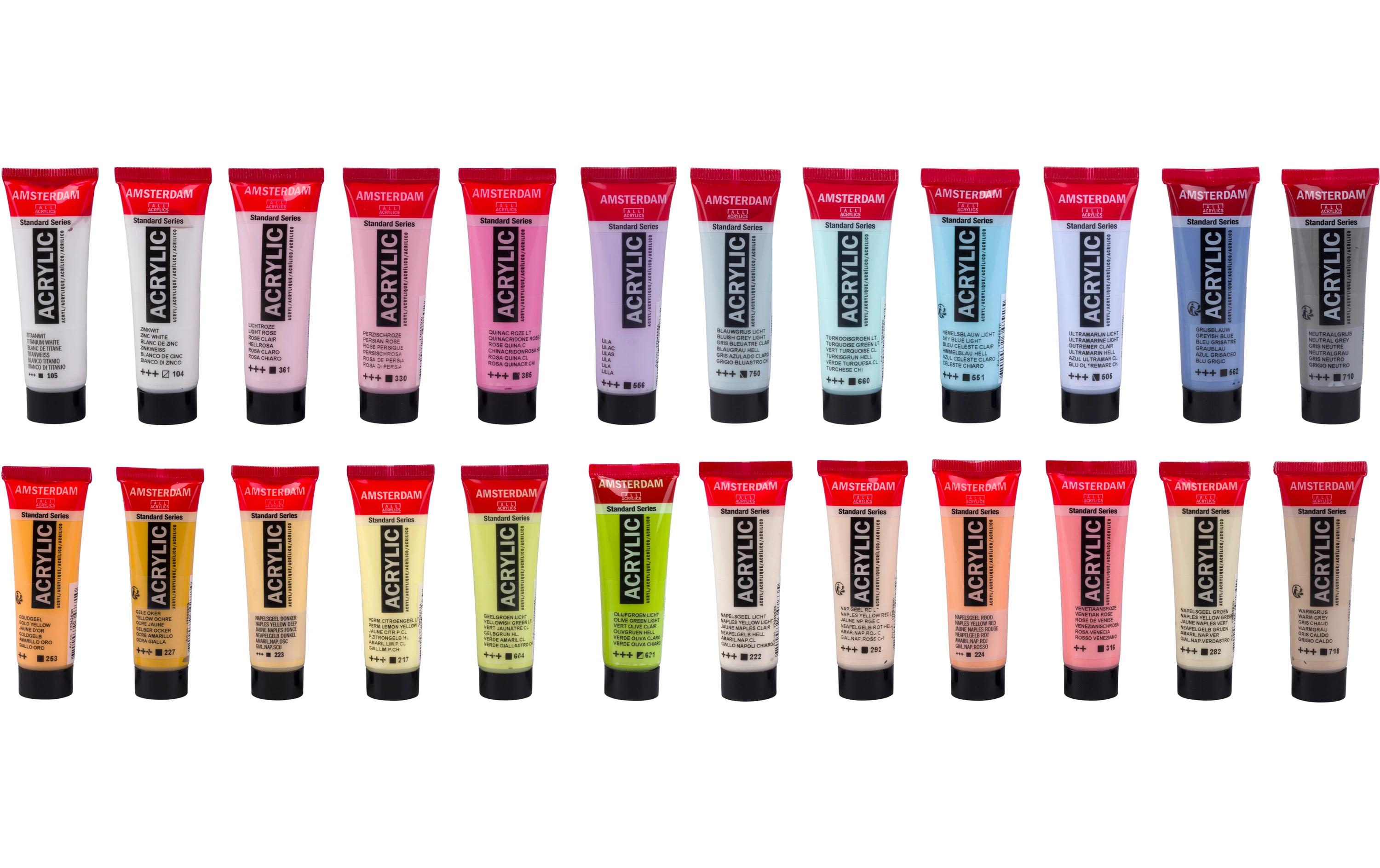 Amsterdam Acrylfarbe Set Soft Colors 24 Tuben à 20 ml