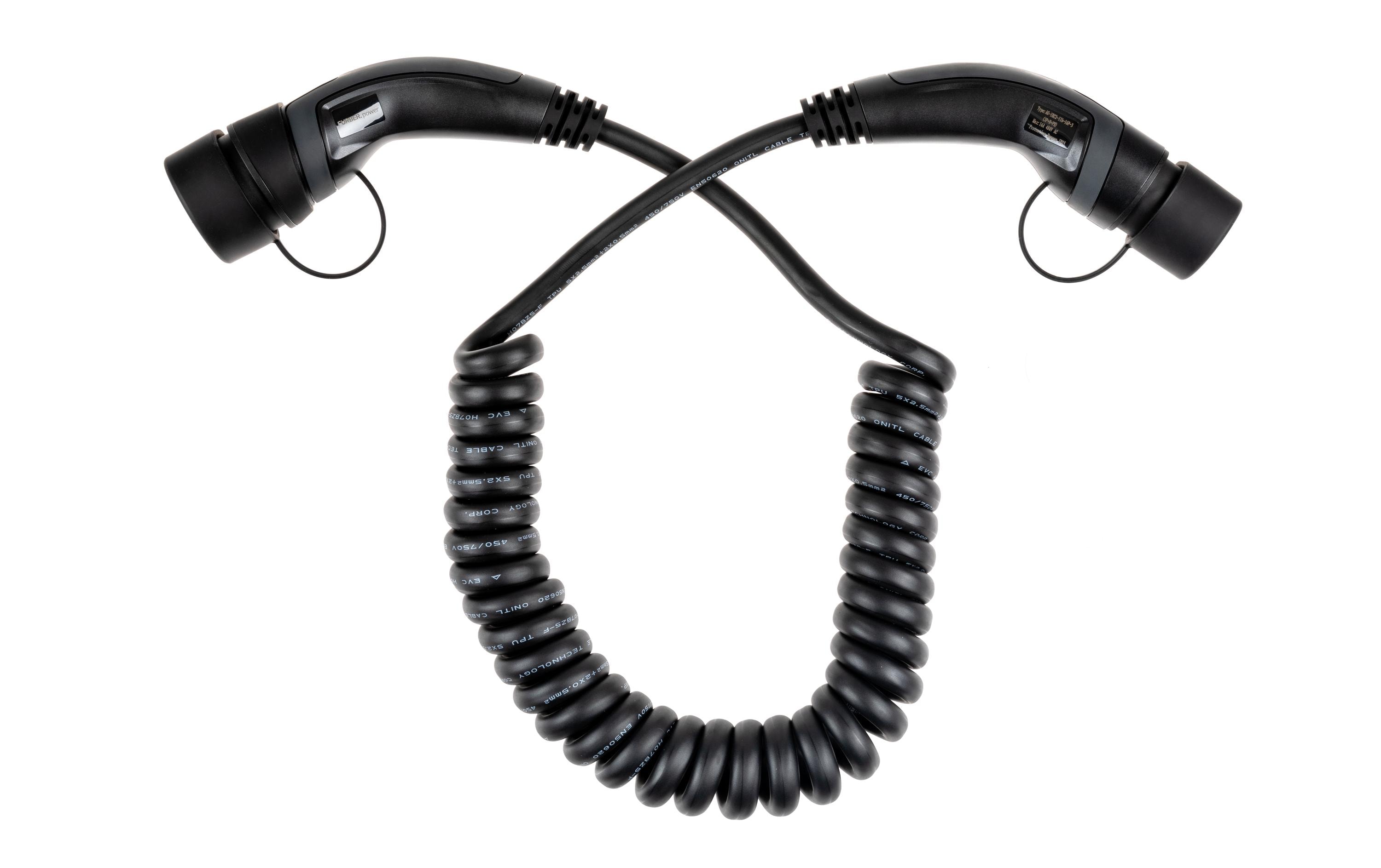 FURBER.power Ladekabel ODIN Typ 2 11kW 5 m Spiral FURBER.power Ladekabel ODIN Typ 2 11kW 5 m Spiral