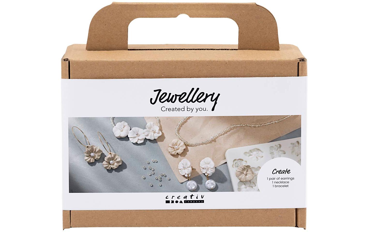 Creativ Company Schmuck Bastelset Blumendesign, Beige, Hellbeige Creativ Company Schmuck Bastelset Blumendesign, Beige, Hellbeige