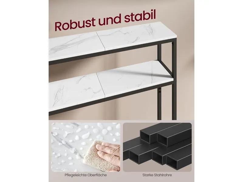 VASAGLE Konsolentisch 100 x 80.5 cm, Weiss