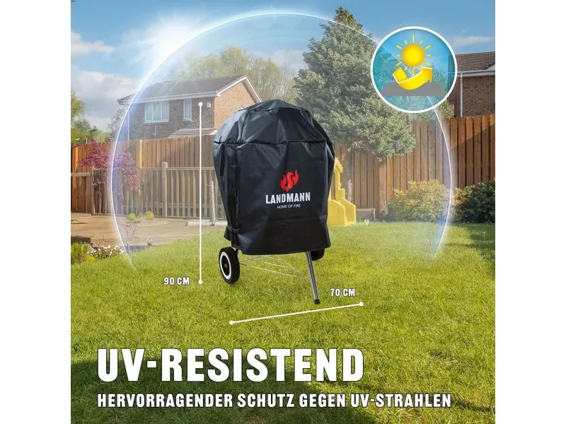 Landmann Abdeckhaube Premium 90 x 70 x 70 cm – Schwarz