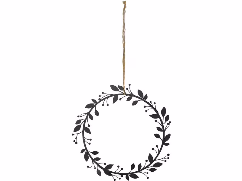COCON Aufhänger Kranz 25 x 25 cm, Schwarz