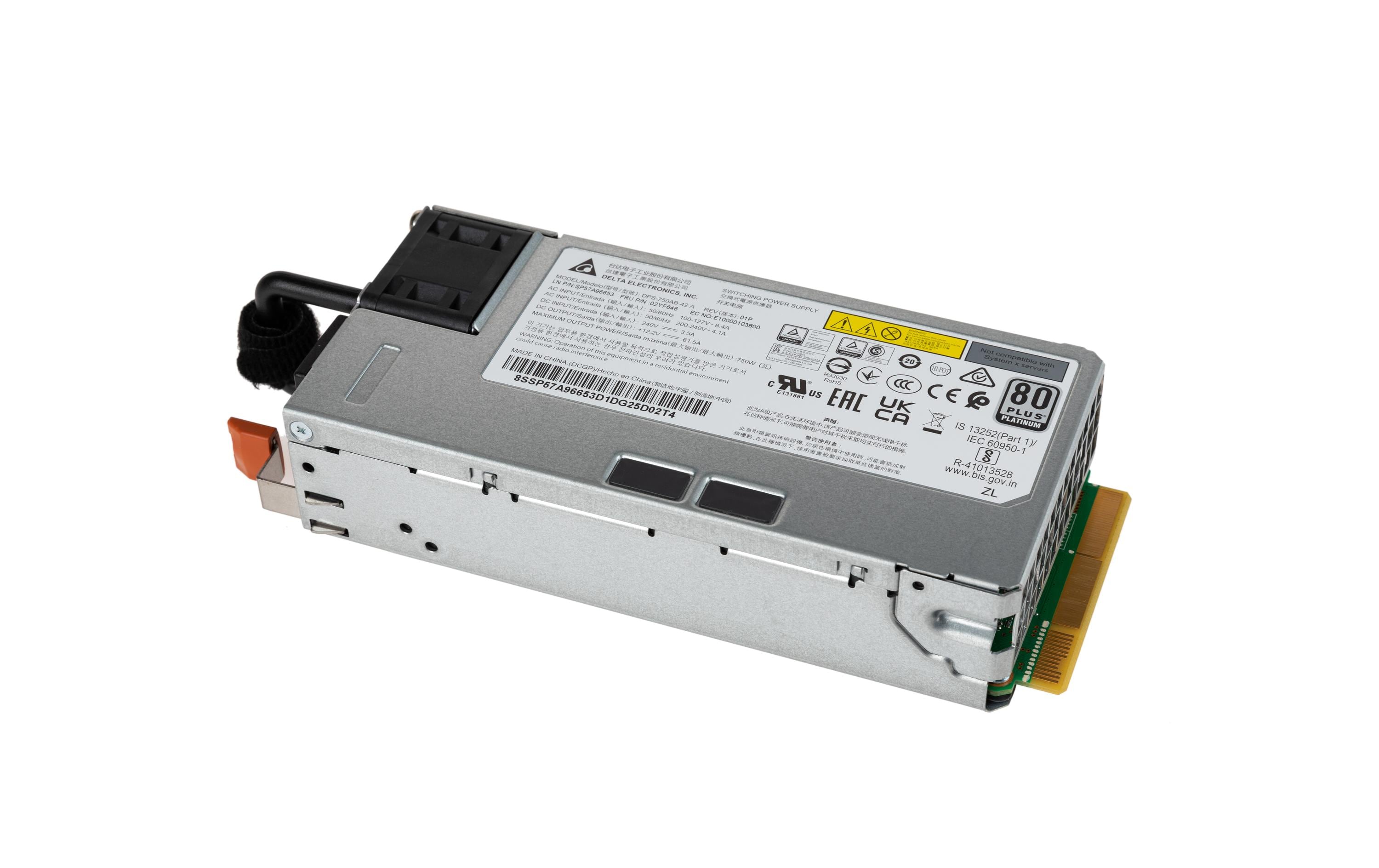 Lenovo Netzteil ThinkSystem V2 (230V/115V) Platinum Hot-Swap 750 W Lenovo Netzteil ThinkSystem V2 (230V/115V) Platinum Hot-Swap 750 W