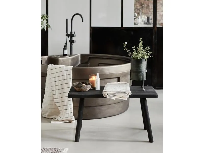 House Doctor Sitzbank Nadi 81 x 43 cm, Schwarz