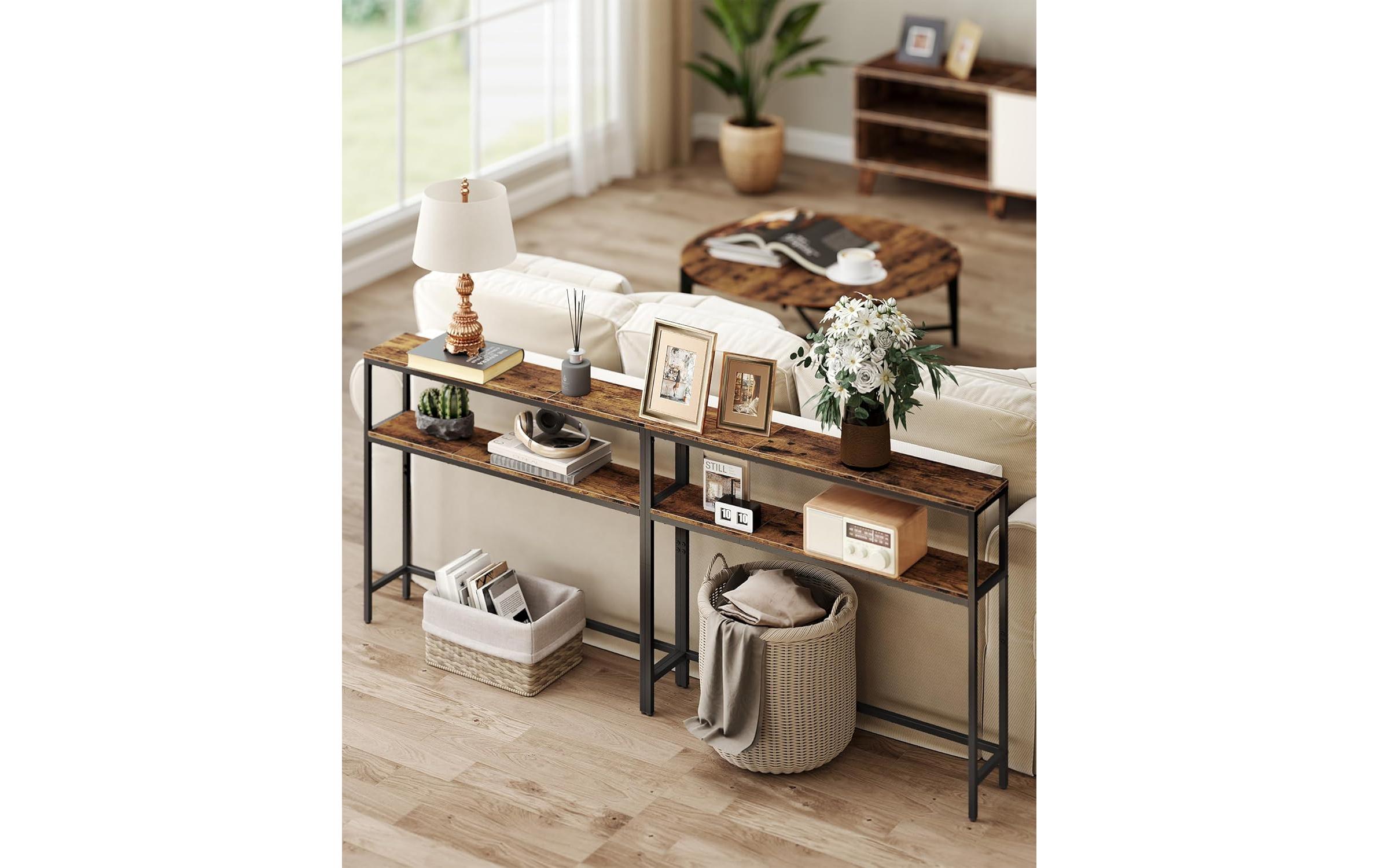 VASAGLE Konsolentisch 100 x 80.5 cm, Schwarz